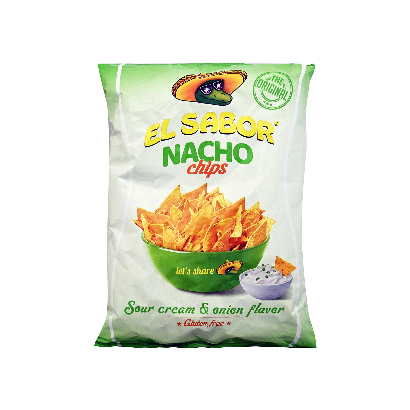 El Sabor Nacho chips σνακ καλαμποκιού sour cream & onion flavor 100g εικόνα 1