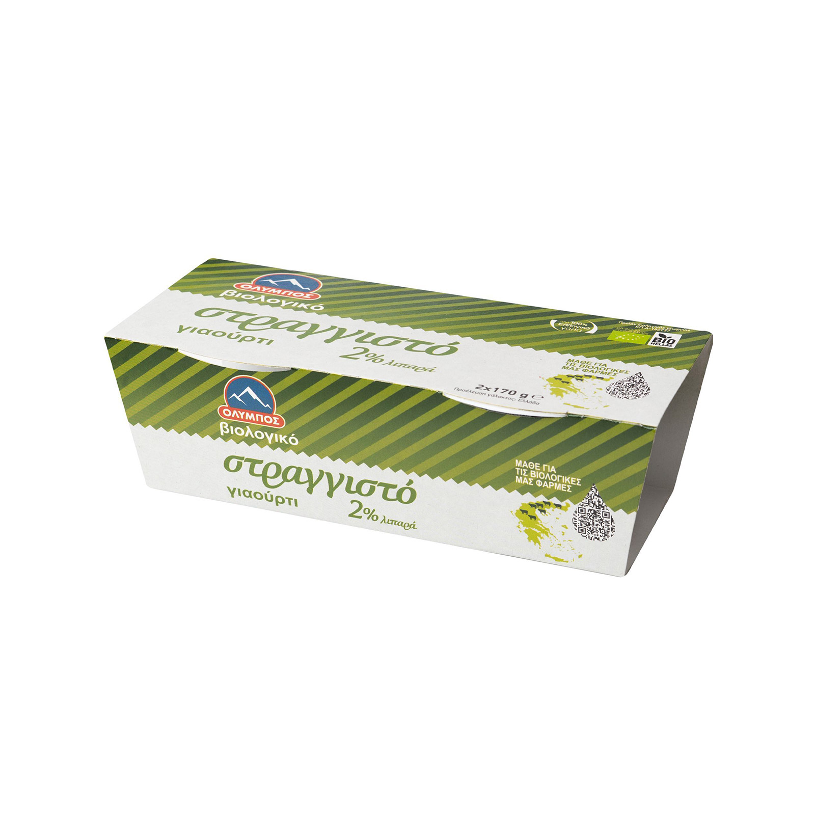 Όλυμπος γιαούρτι αγελαδος στραγγιστό 2% λιπαρά 2x170g εικόνα 1