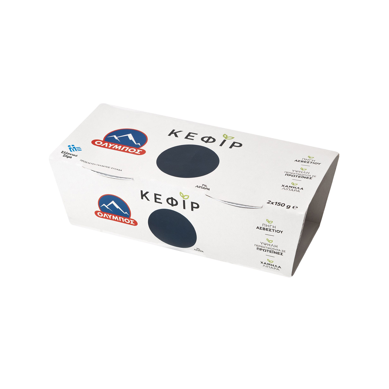 Όλυμπος κεφίρ αγελάδος 1% λιπαρά 2x150g εικόνα 1