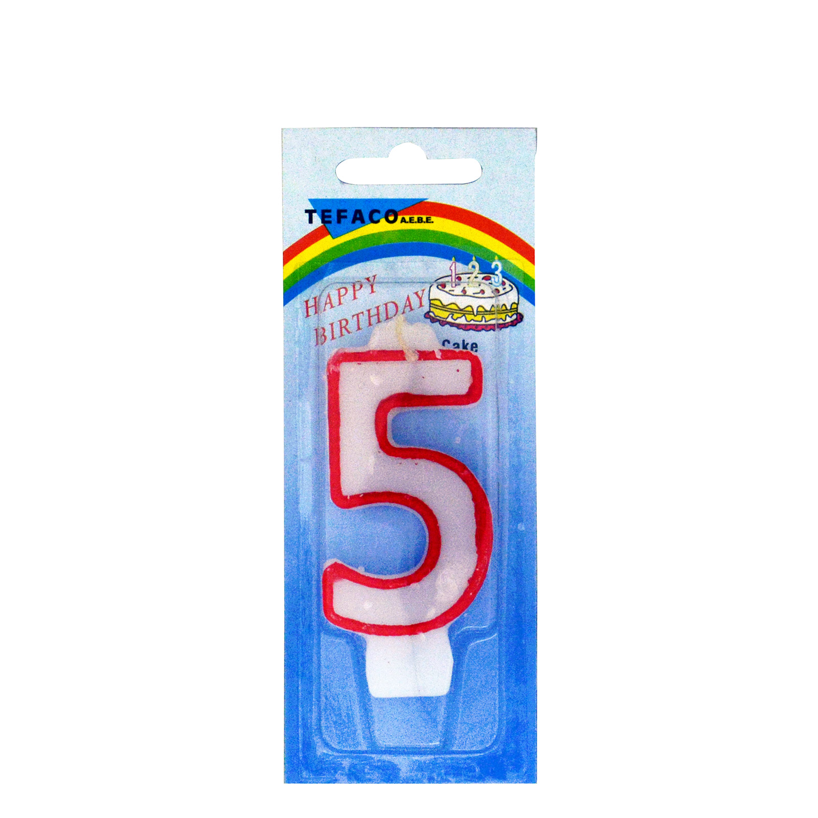Tefaco Νo. 5 κερί γενεθλίων εικόνα 1
