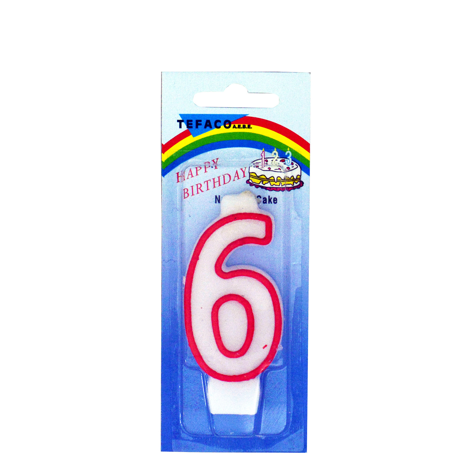 Tefaco Νo. 6 κερί γενεθλίων εικόνα 1