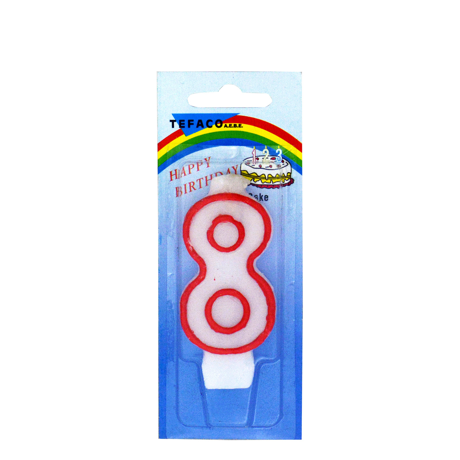 Tefaco No. 8 κερί γενεθλίων εικόνα 1