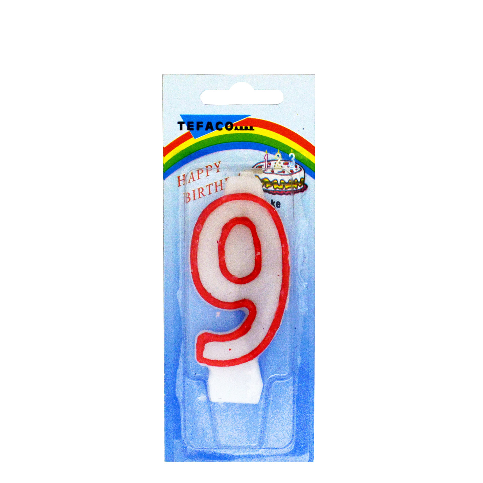 Tefaco No 9 κερί γενεθλίων εικόνα 1
