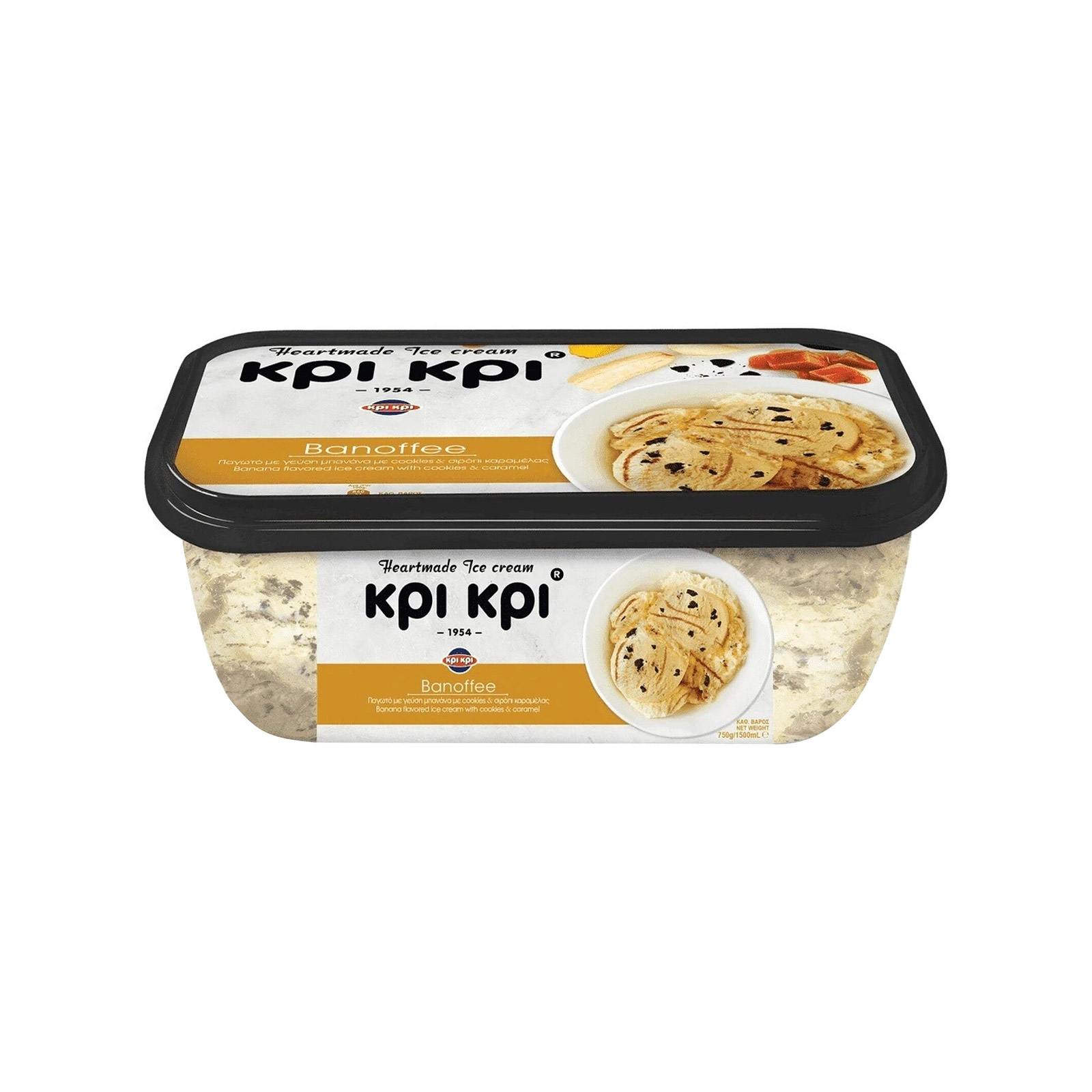 Κρι Κρι Heartmade παγωτό οικογενειακό banoffee 1.5lt εικόνα 1