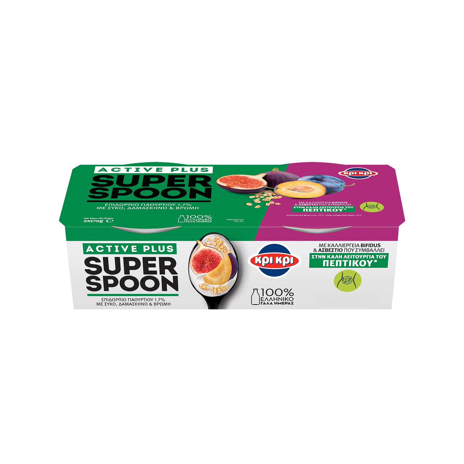 Κρι Κρι Superspoon επιδόρπιο γιαουρτιού plus 2x170g εικόνα 1