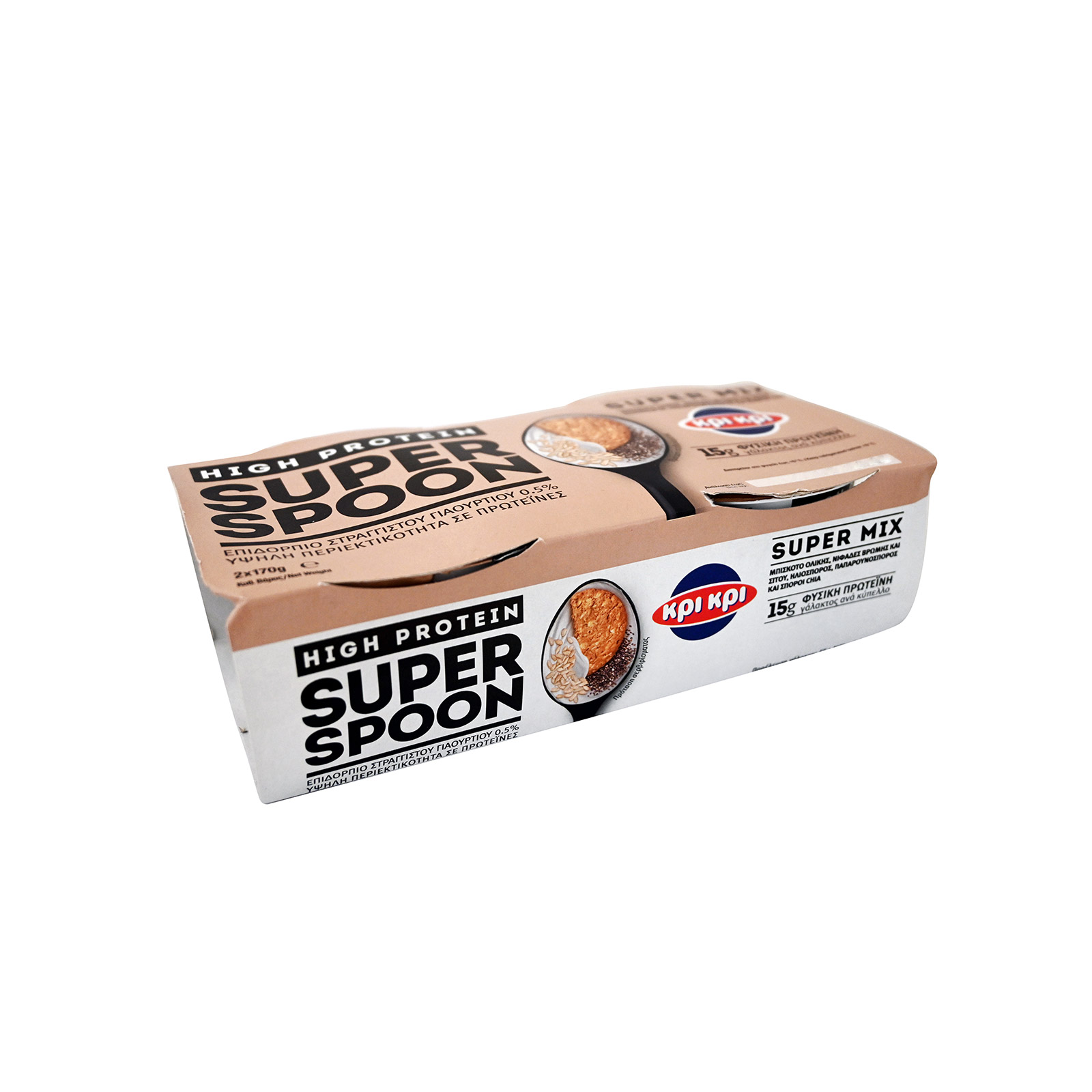 Κρι Κρι Super Spoon επιδόρπιο γιαουρτιού super mix 2x170g εικόνα 1