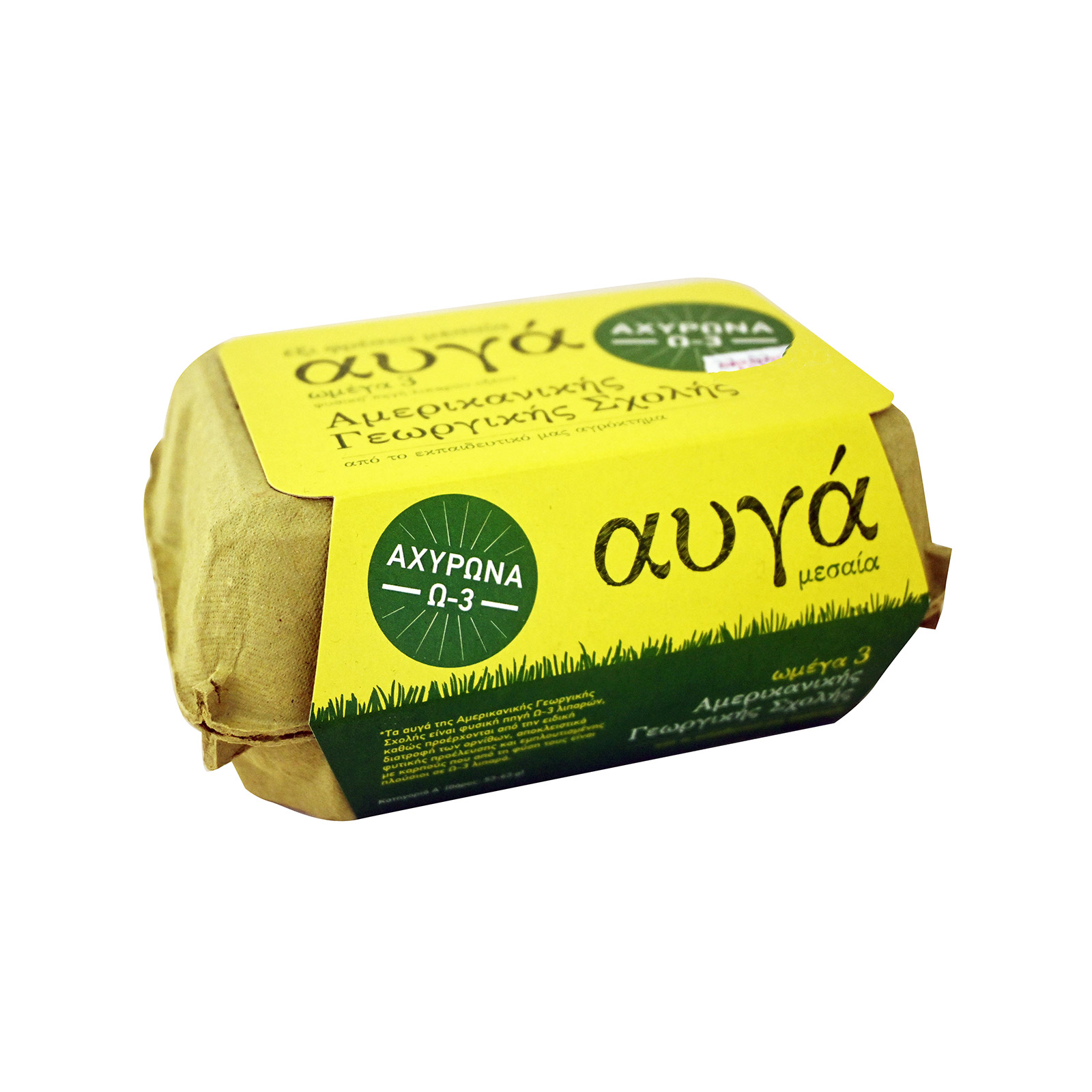 Αμερικανική Γεωργική Σχολή Αχυρώνα Ω3 αυγά μεσαία 6τεμ εικόνα 1