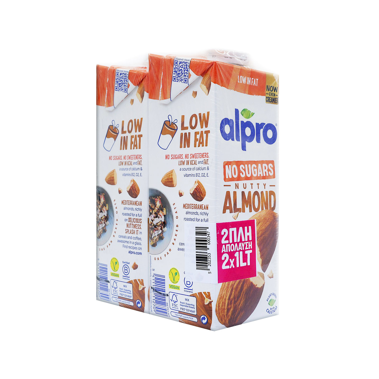 Alpro ρόφημα αμυγδάλου 2x1lt εικόνα 1