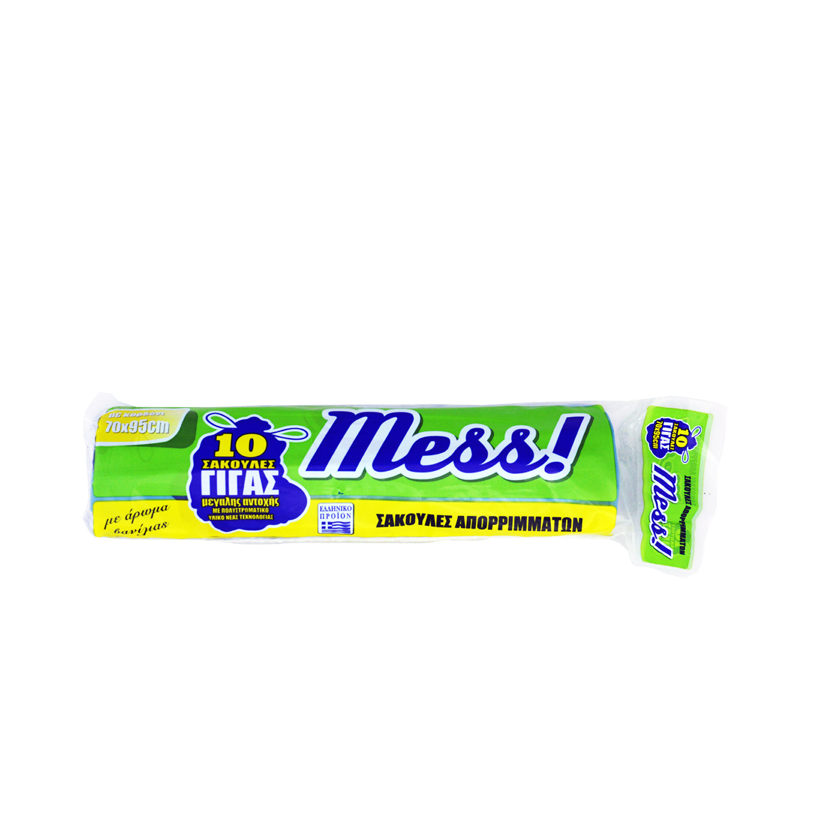 Mess γίγας σακούλες απορριμμάτων αρωματικές με κορδόνι άρωμα βανίλιας 70x95εκ 10τεμ εικόνα 1