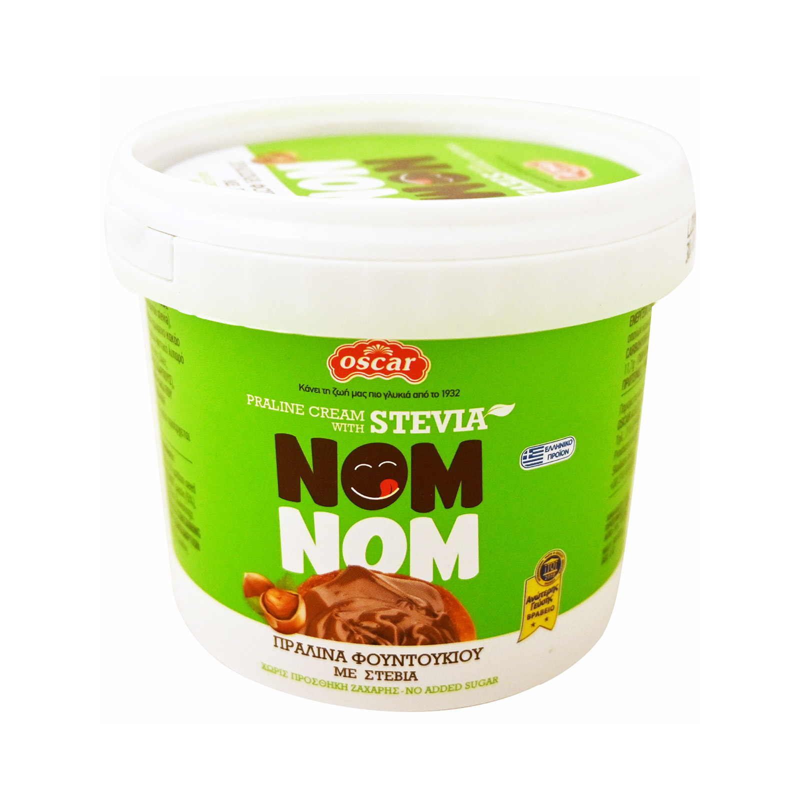 Oscar Nom nom πραλίνα φουντουκιού με στέβια 320g εικόνα 1