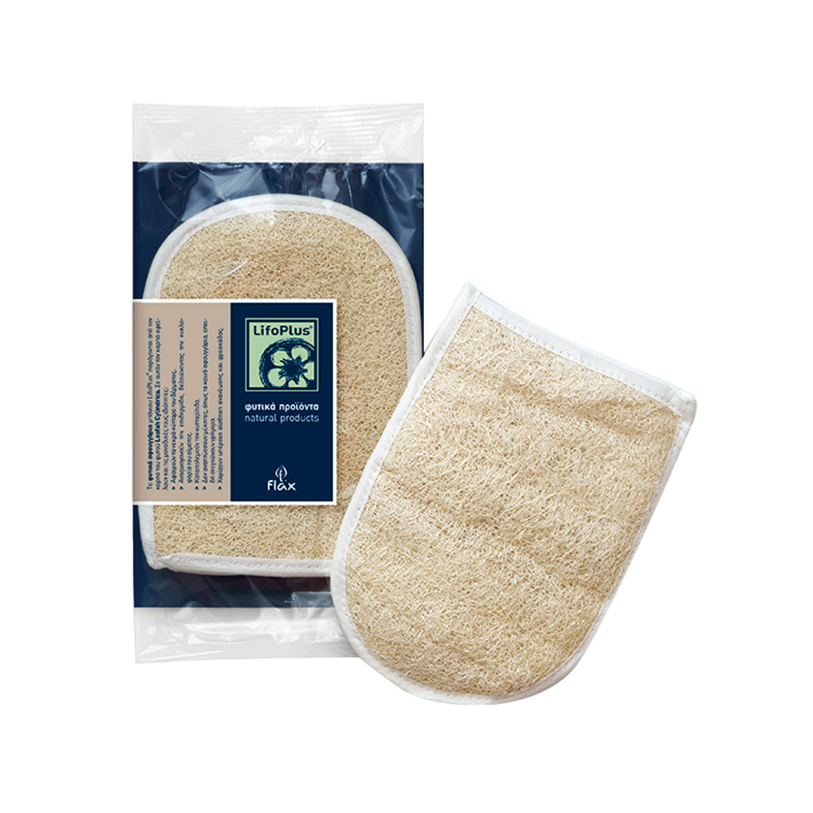 Lifoplus Flax classic deluxe γάντι μπάνιου ακατεργαστο/ κατά της κυταρριτιδας εικόνα 1