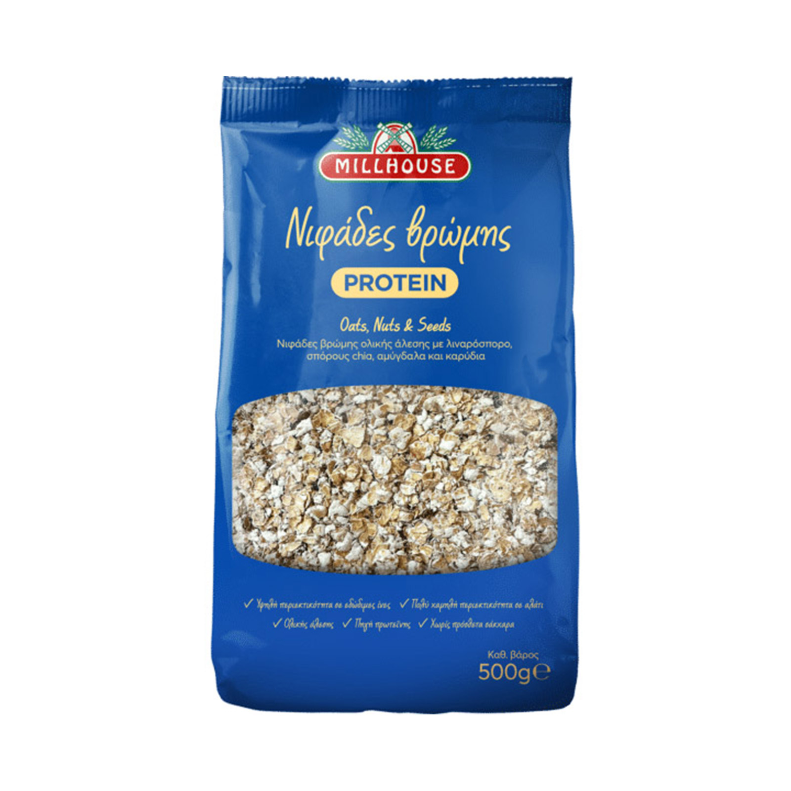 Millhouse Protein νιφάδες βρώμης 500g εικόνα 1