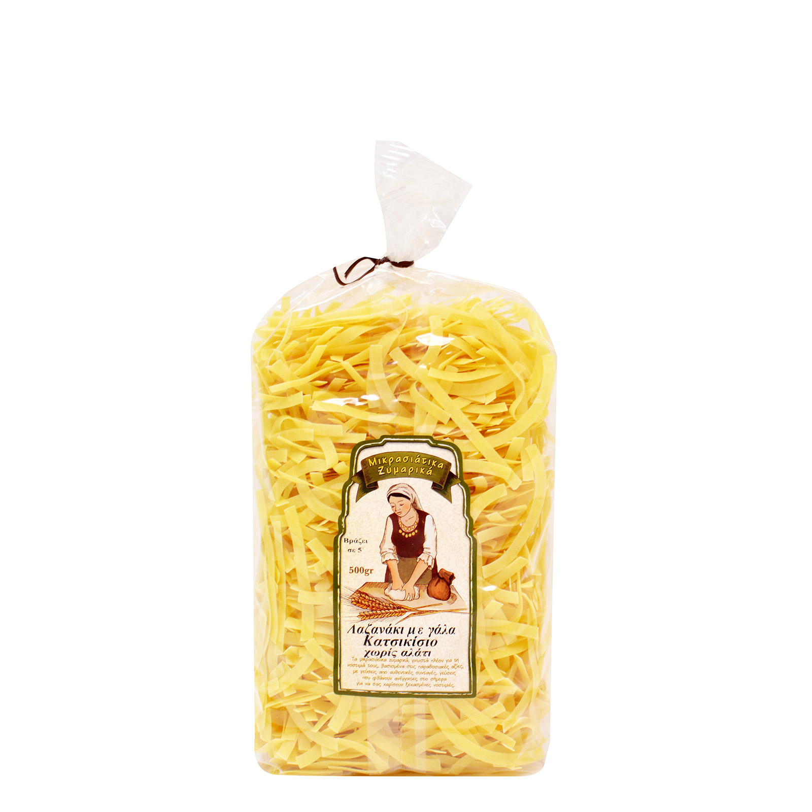 Μικρασιάτικα Ζυμαρικά πάστα ζυμαρικών λαζανάκι με κατσικίσιο γάλα χωρίς αλάτι 500g εικόνα 1