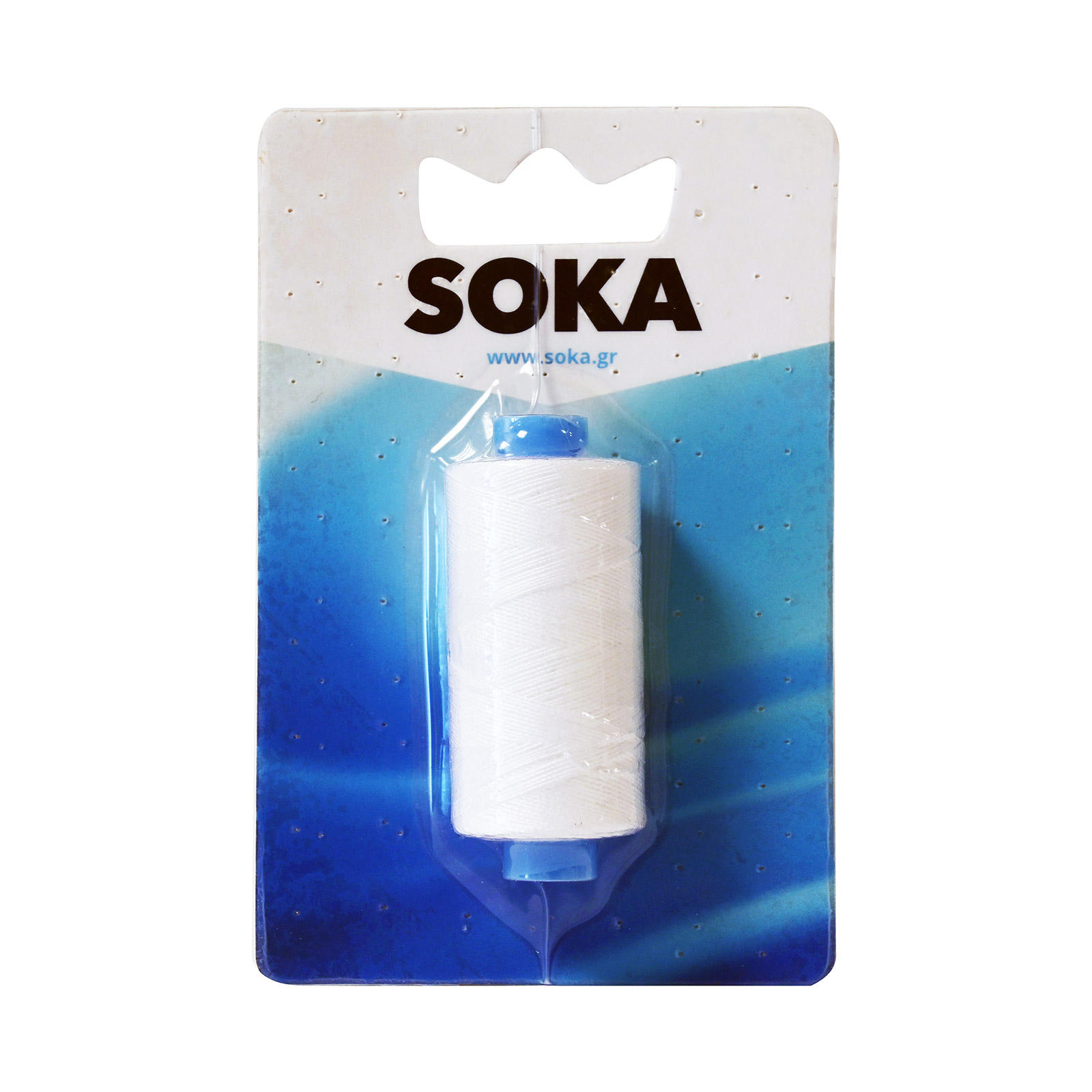 Soka κλωστη ραφής λευκη - 3 κλώνοι 270μ εικόνα 1