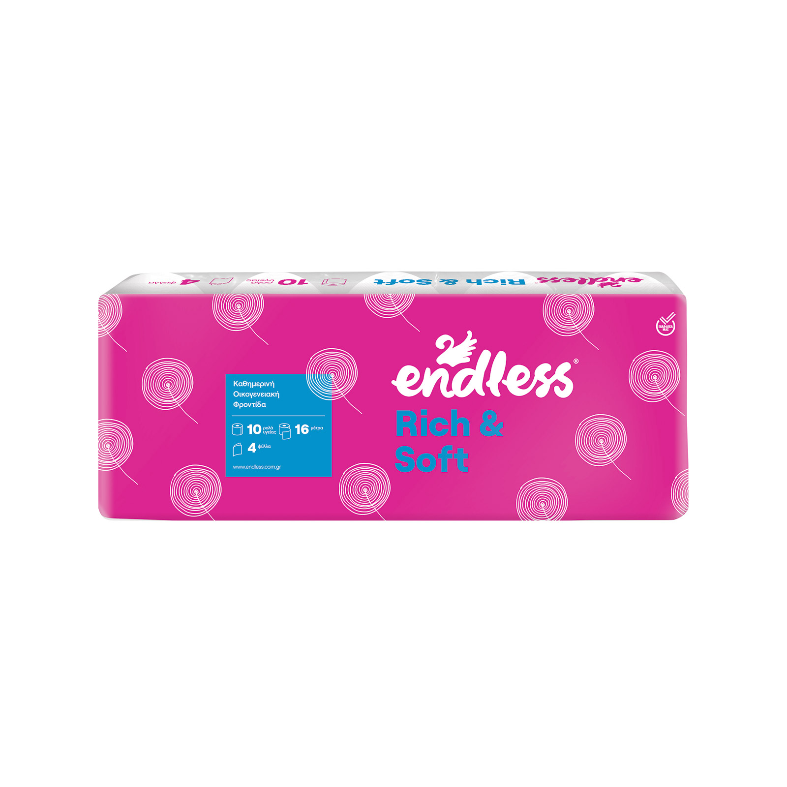 Endless Rich & soft ρολό χαρτί υγείας 10 τεμαχίων 4φυλλο 10x105g εικόνα 1