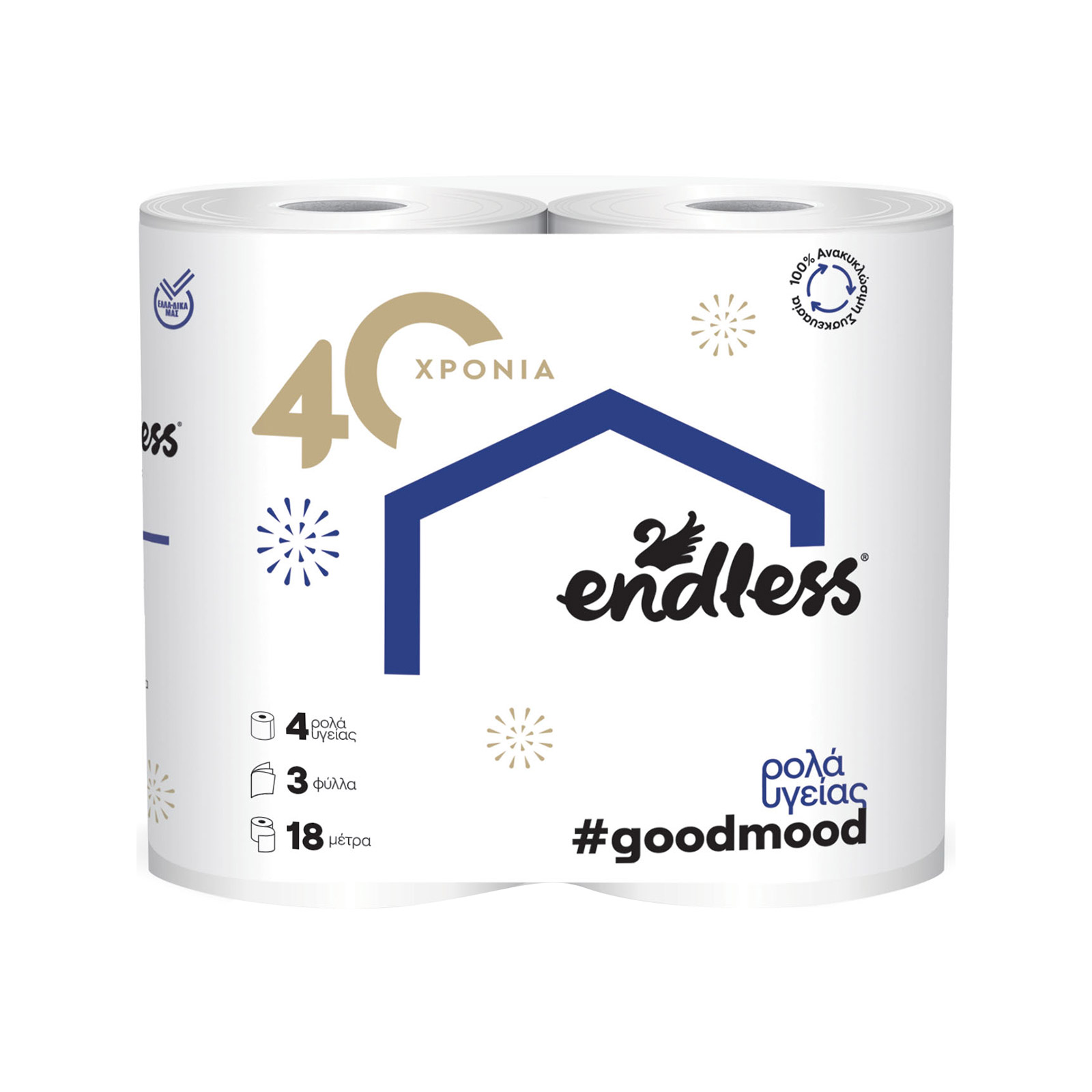 Endless Goodmood ρολό χαρτί υγείας 4 τεμαχίων 4x85g εικόνα 1