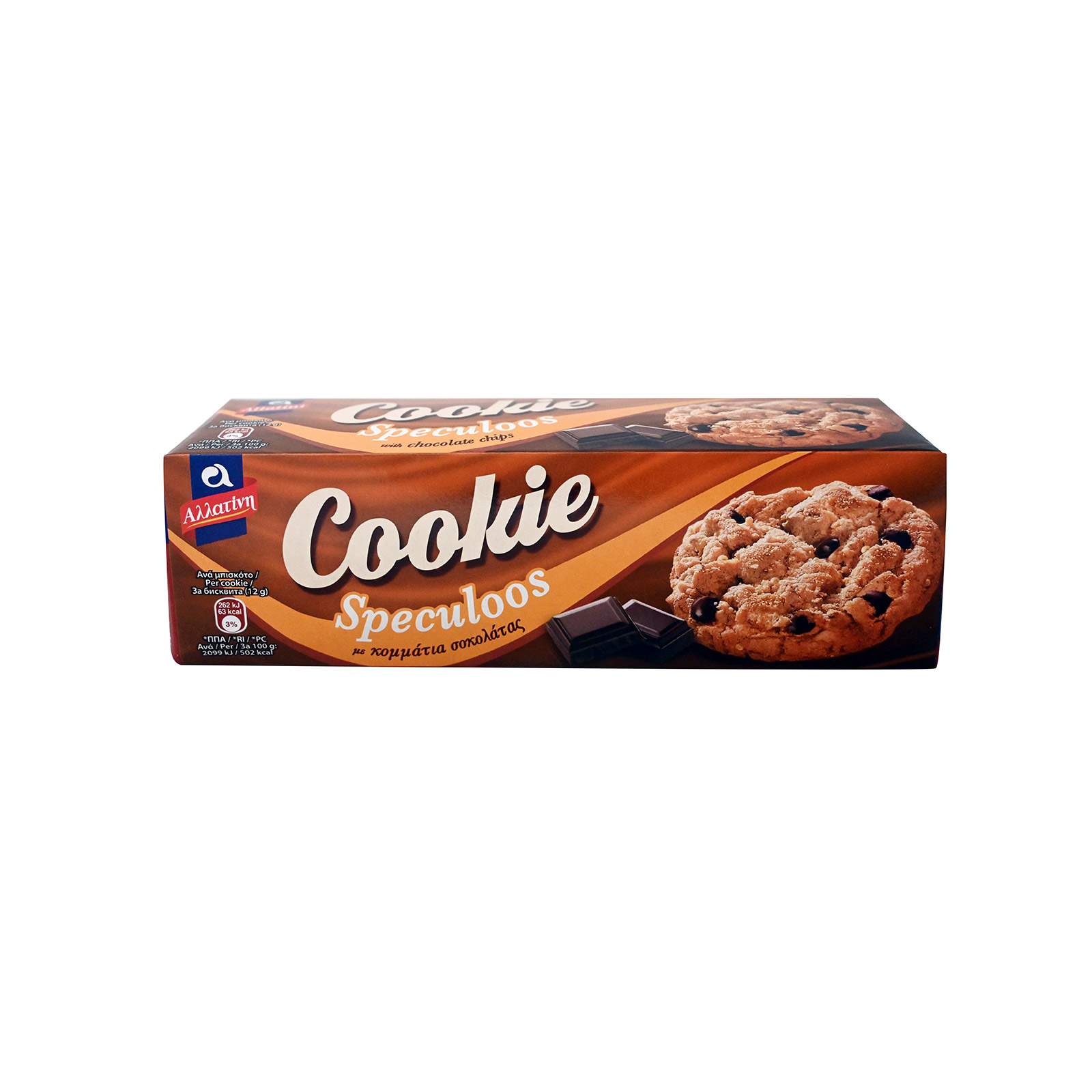 Allatini Speculoos cookie with dark chocolate drops 175g image 1