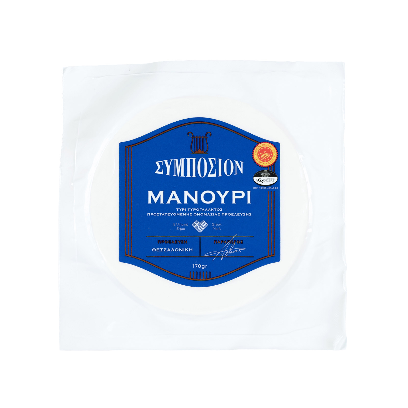 Συμπόσιον Μανούρι τυρί τυρογάλακτος 170g εικόνα 1