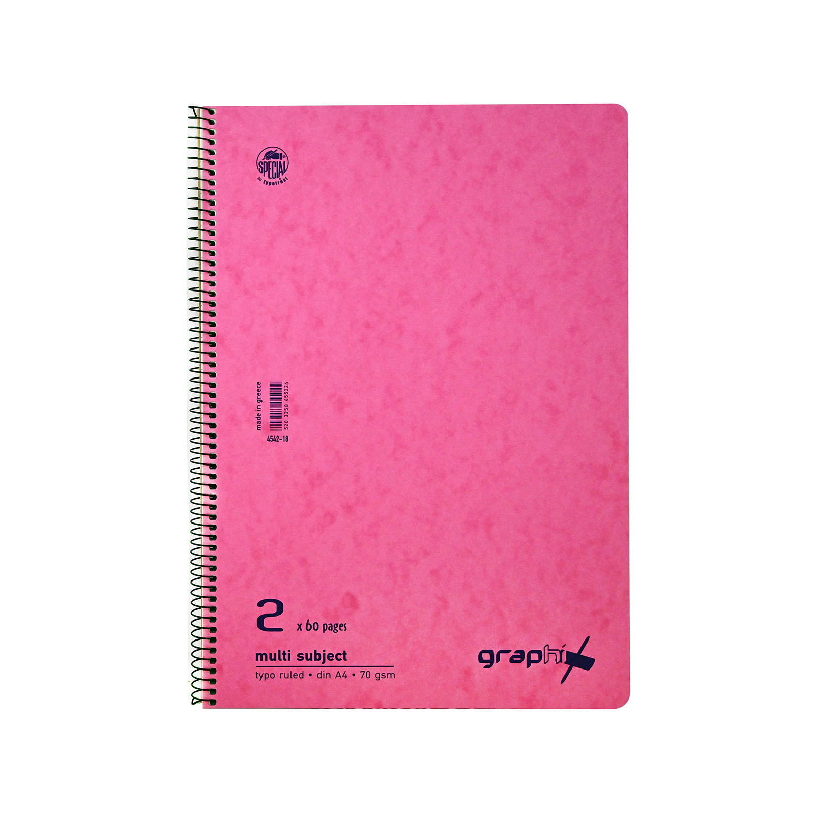 Graphix τετράδιο σπιράλ μπλε Α4 -2 θέματα εικόνα 1