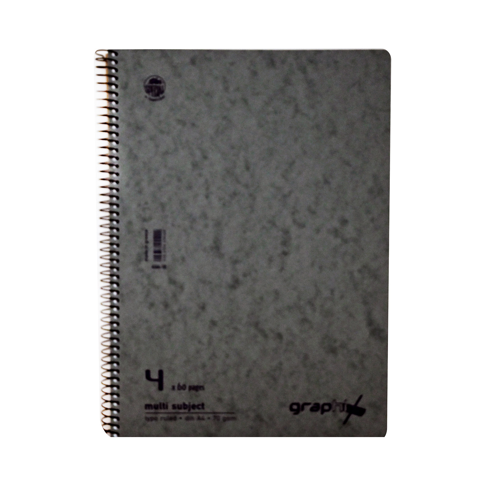 Graphix τετράδιο σπιράλ γκρι graphix εικόνα 1