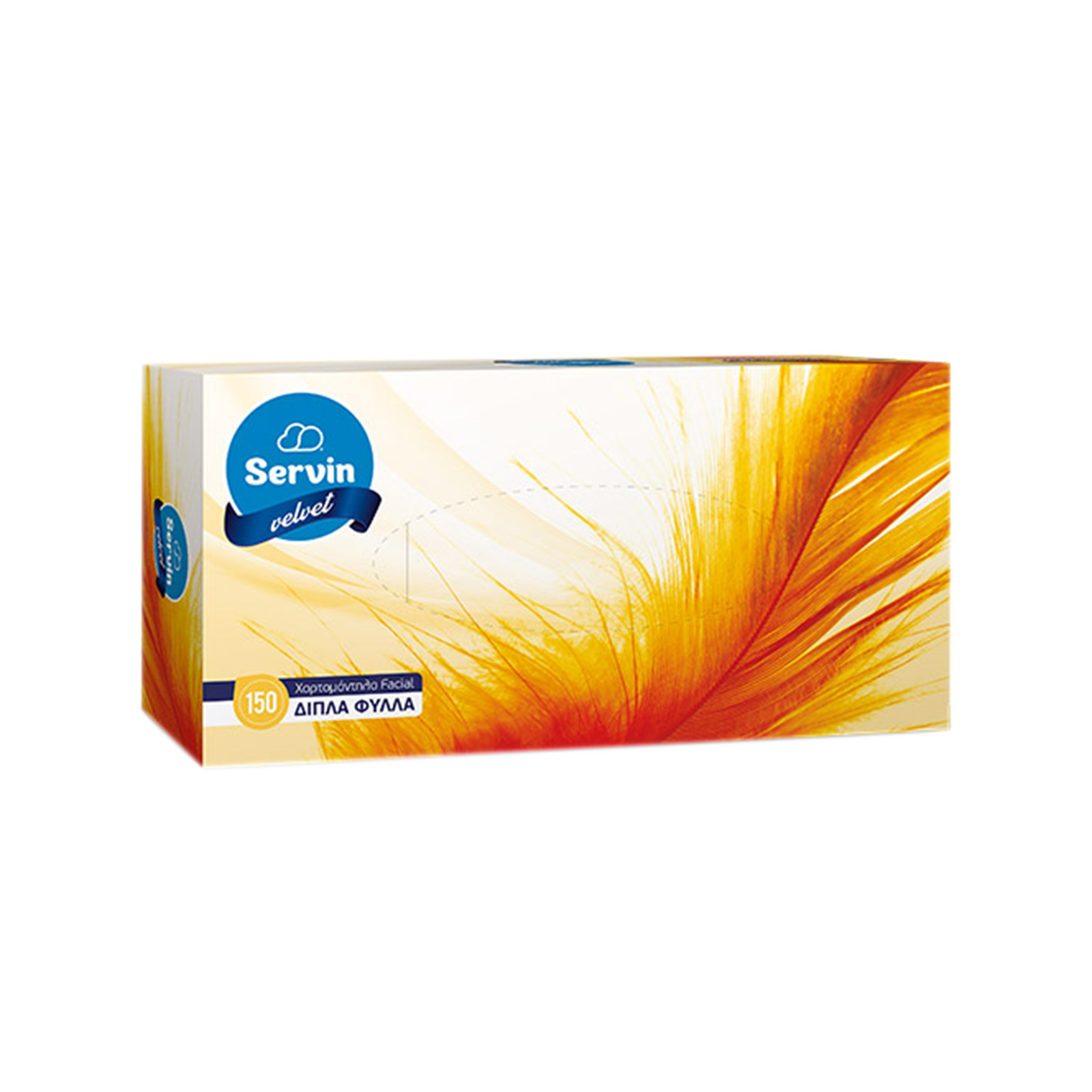 Servin Facial χαρτομάντηλα επιτραπέζια 20,8x20εκ./ 150 φύλλα 187g εικόνα 1