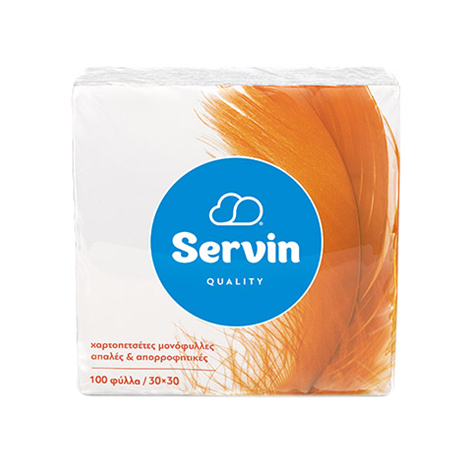 Servin Quality χαρτοπετσέτες μεσαίες 30x30εκ., 100 φύλλα 153g εικόνα 1