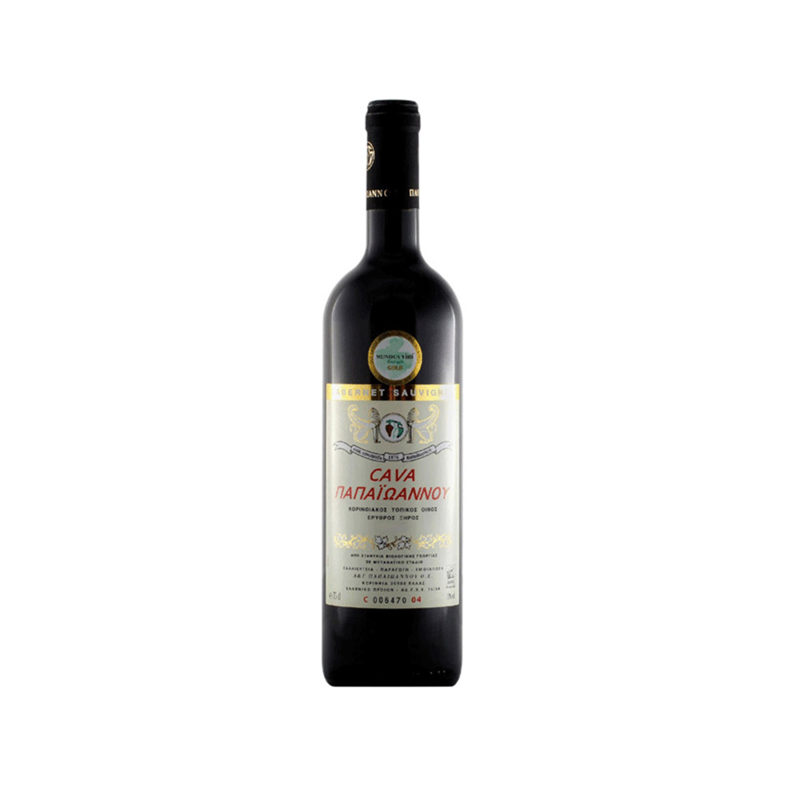 Κτήμα Παπαϊωάννου Cava οίνος ξηρός ερυθρός Cabernet Sauvignon 750ml εικόνα 1