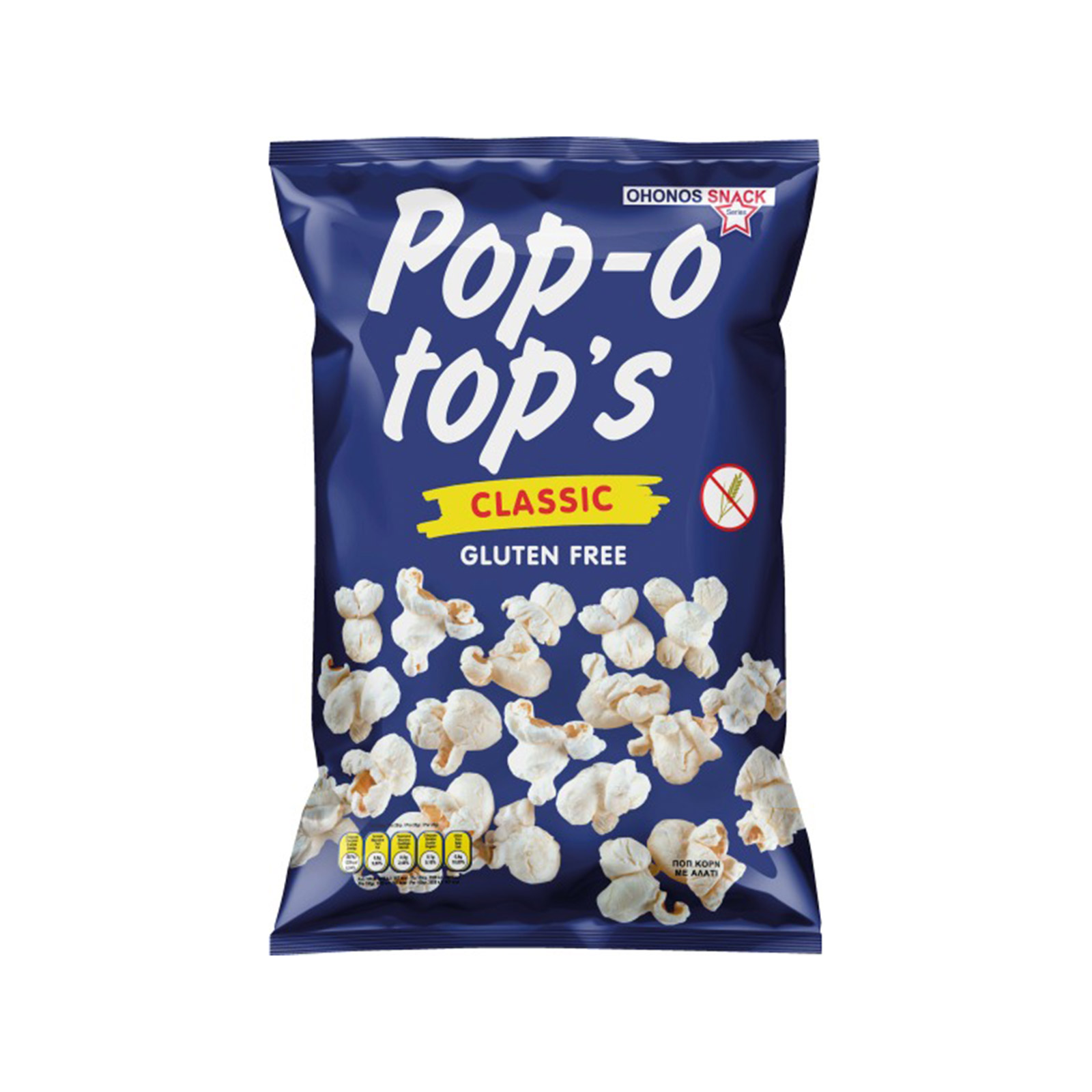 Ohonos snak Pop-o-top's ποπ κορν classic 85g εικόνα 1