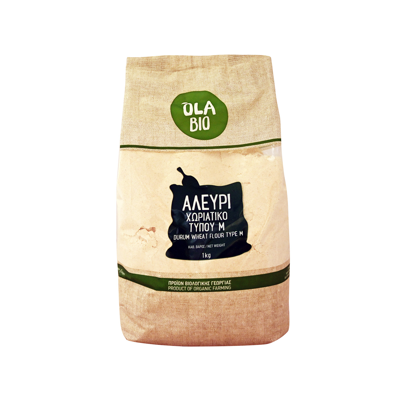 Ola Bio αλεύρι χωριάτικο τύπου Μ 1kg εικόνα 1