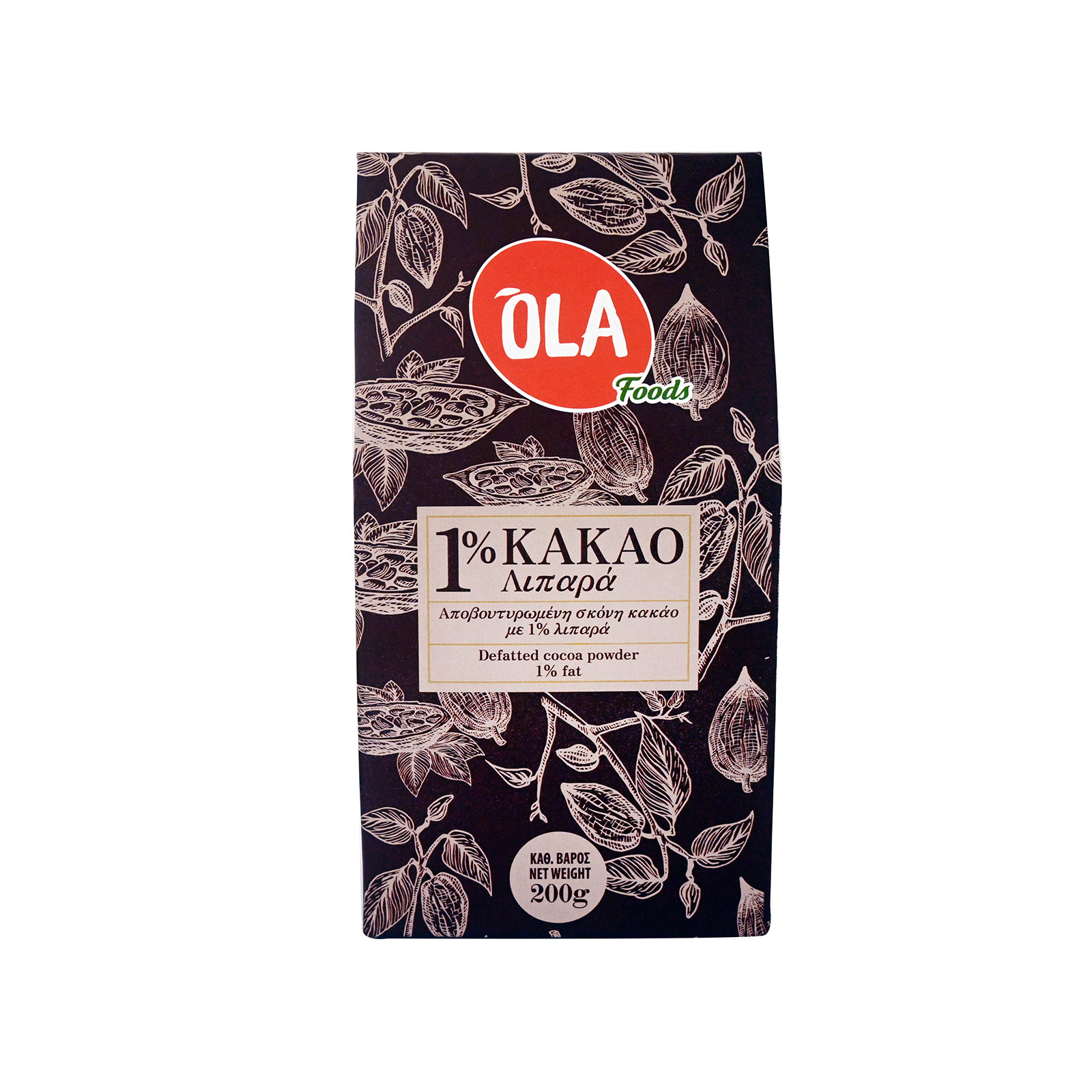 Βιο-Yγεία κακάο σκόνη 1% λιπαρά 200g εικόνα 1