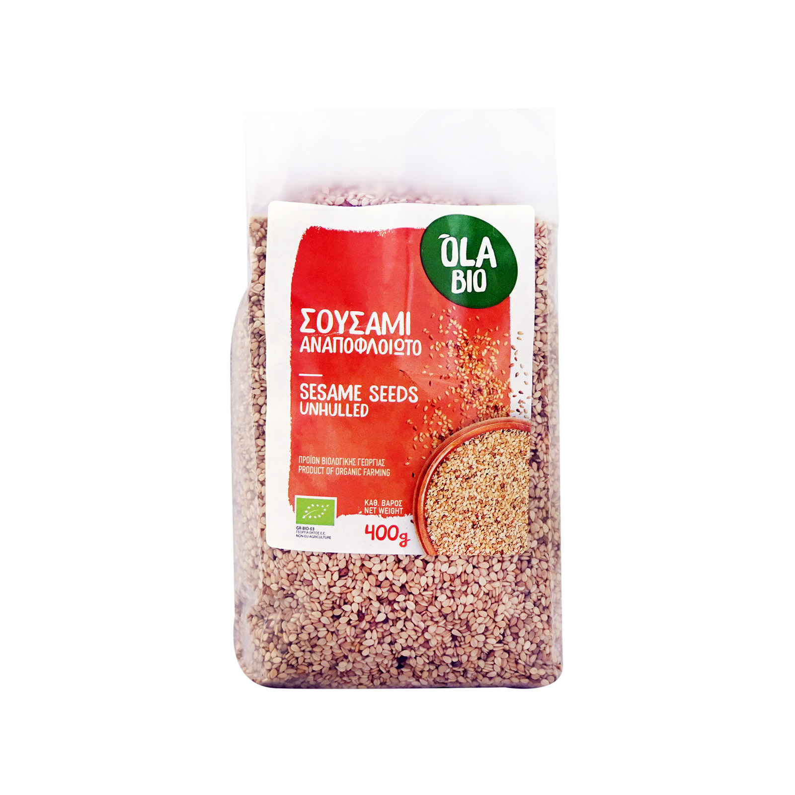 Ola bio σουσάμι αναποφλοίωτο 400g εικόνα 1