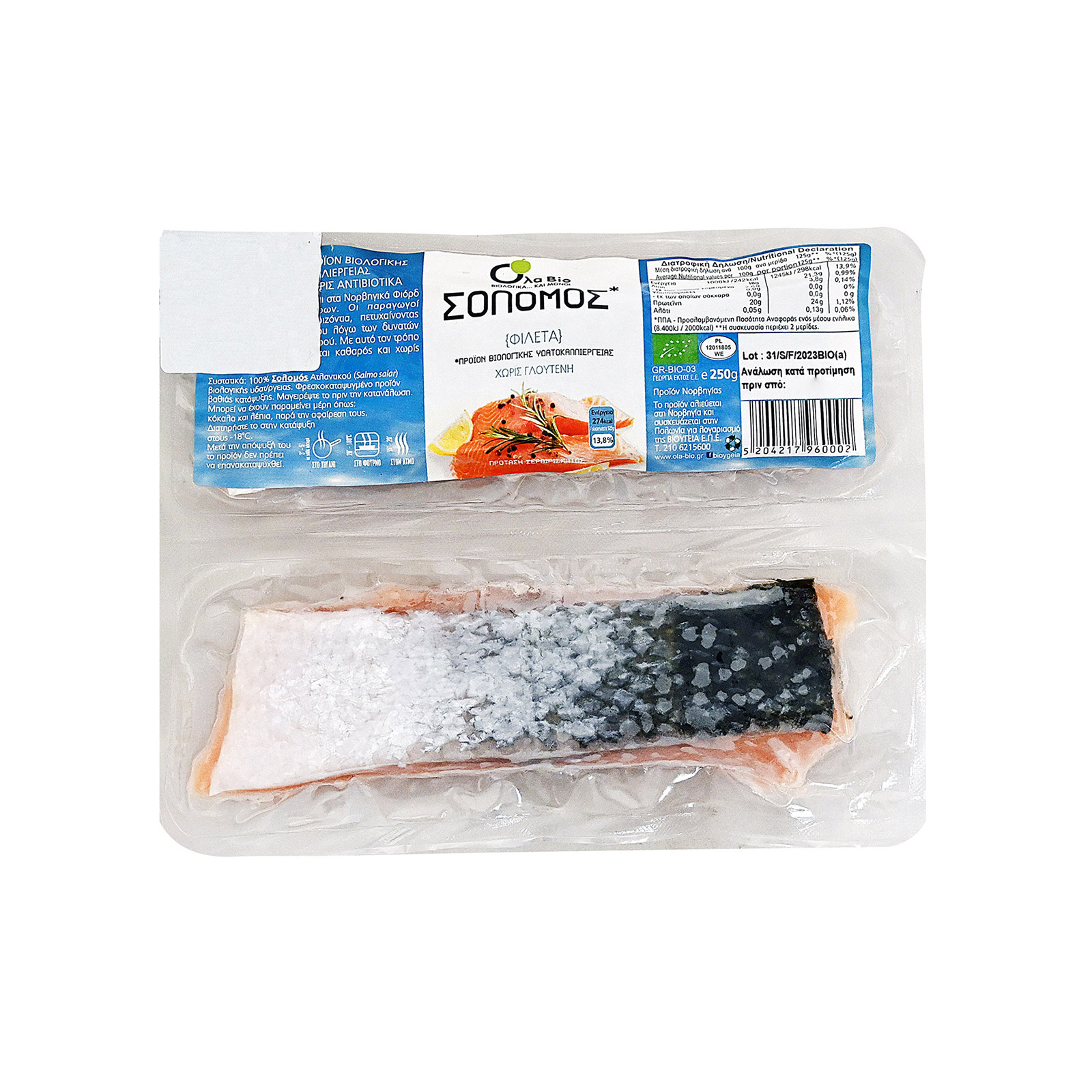 Real Fish σολομός φιλέτο κατεψυγμένος 2x125g εικόνα 1