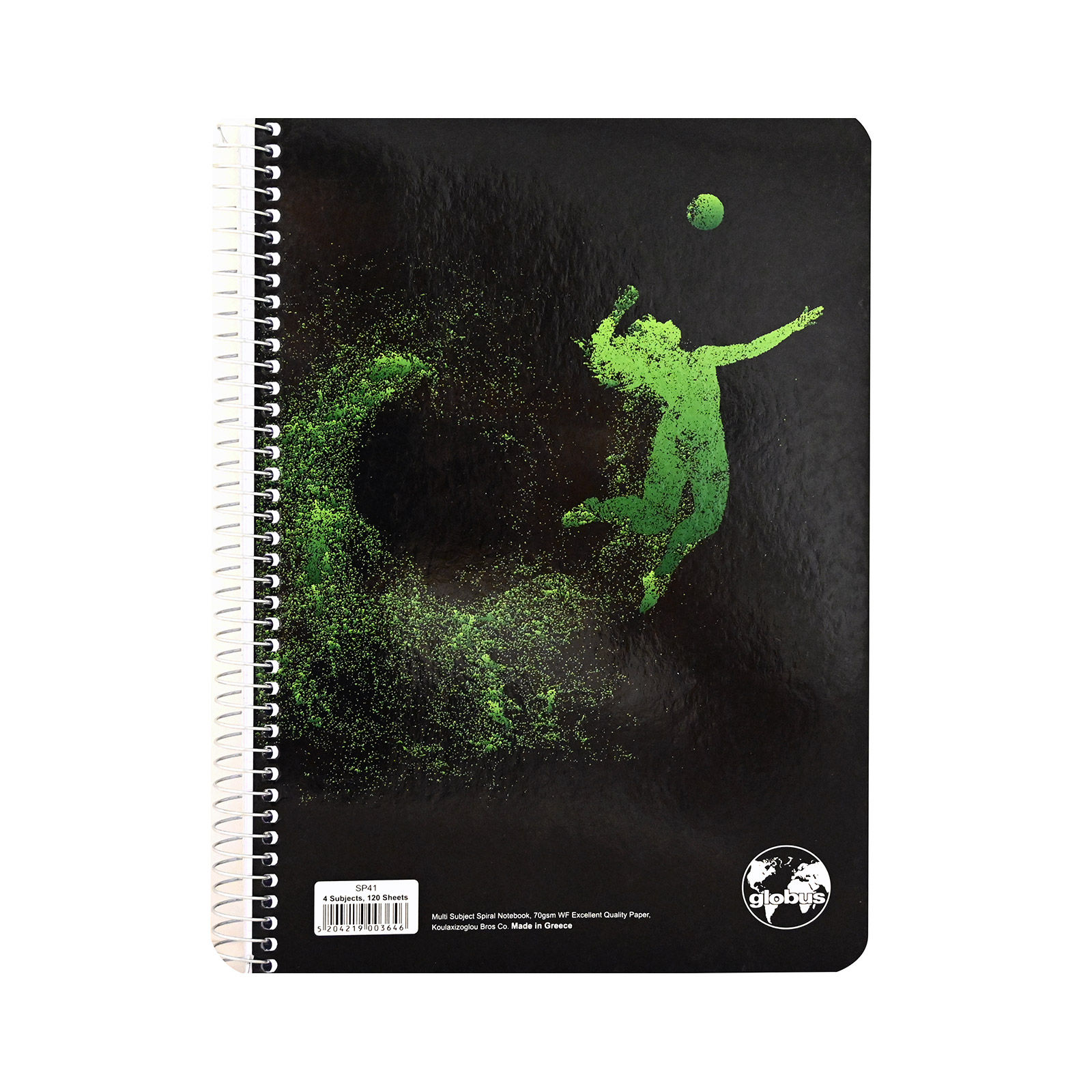 Globus Sports τετράδιο σπιράλ πράσινο εικόνα 1