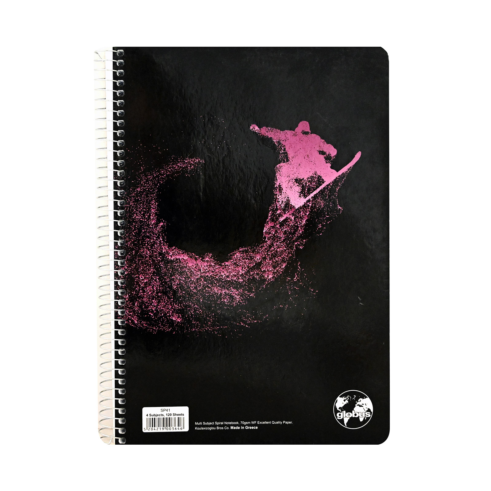 Globus Sports τετράδιο σπιράλ ροζ εικόνα 1