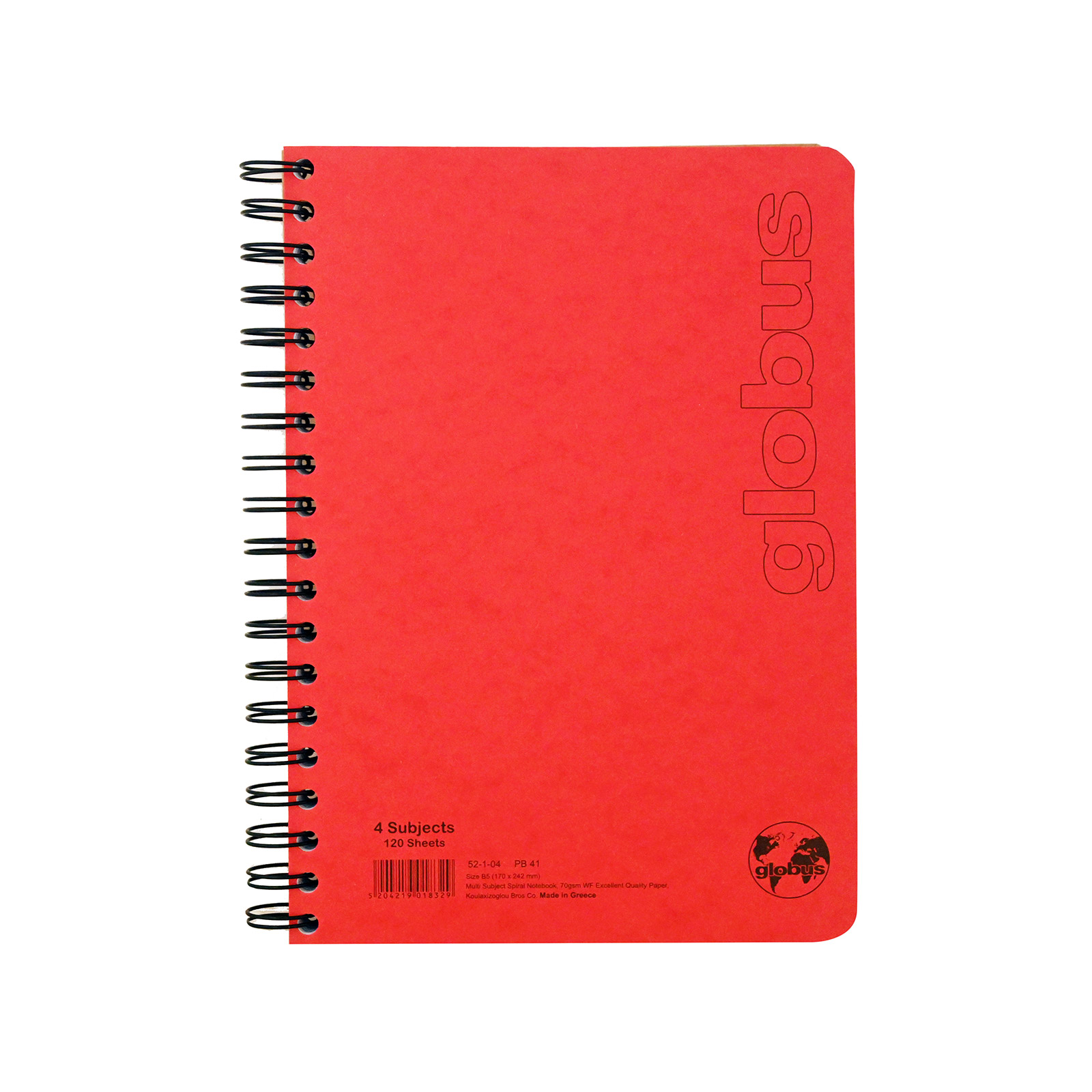 Globus Globus τετράδιο σπιράλ κόκκινο globus εικόνα 1