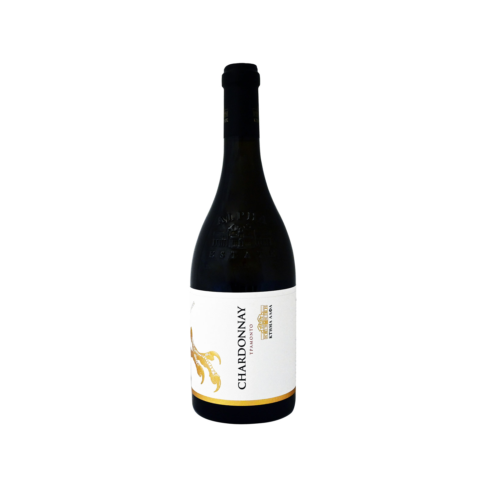 Κτήμα Άλφα οίνος λευκός ξηρός chardonnay 750ml εικόνα 1