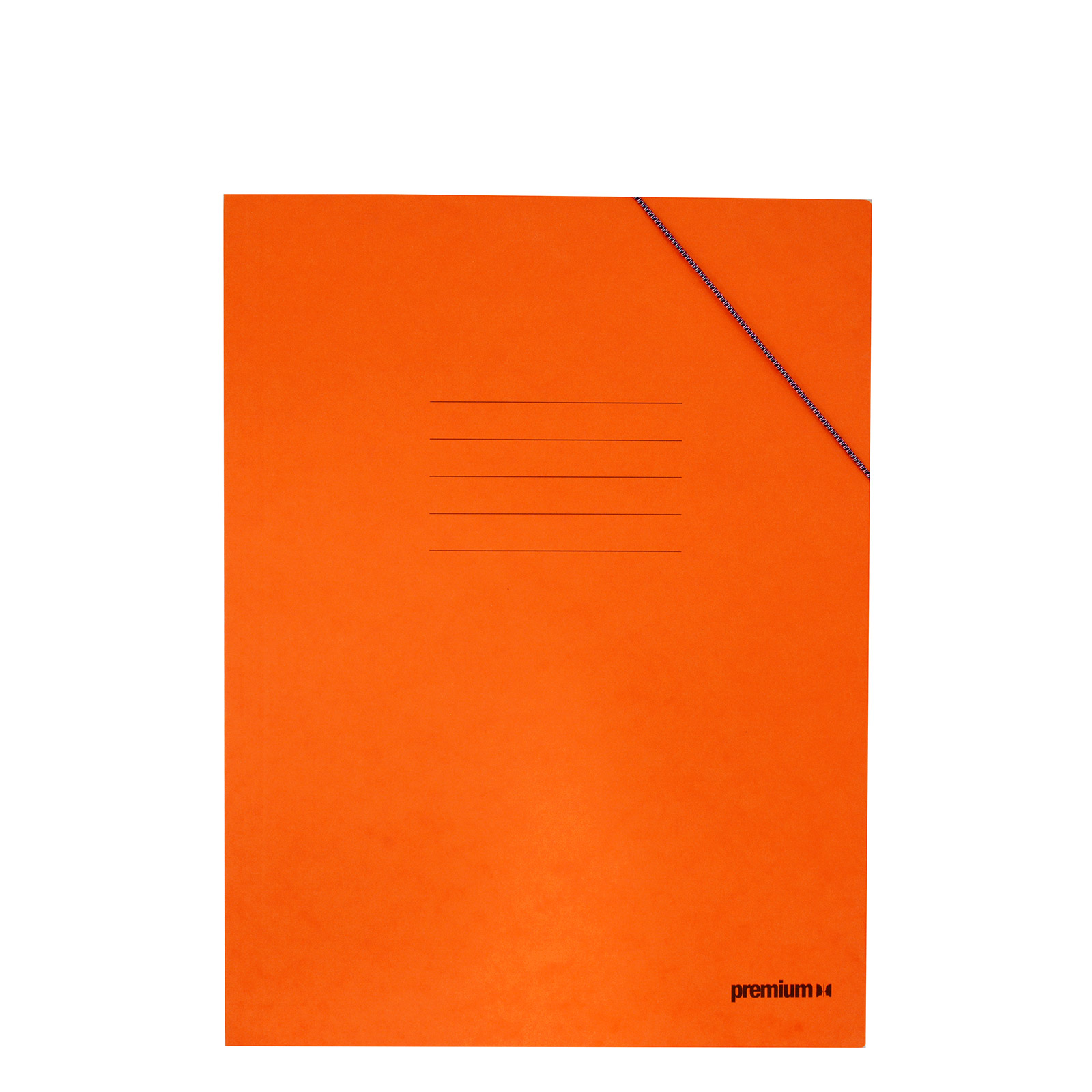 Premium ντοσιέ χάρτινο με λάστιχο πορτοκαλί 25χ35 εικόνα 1