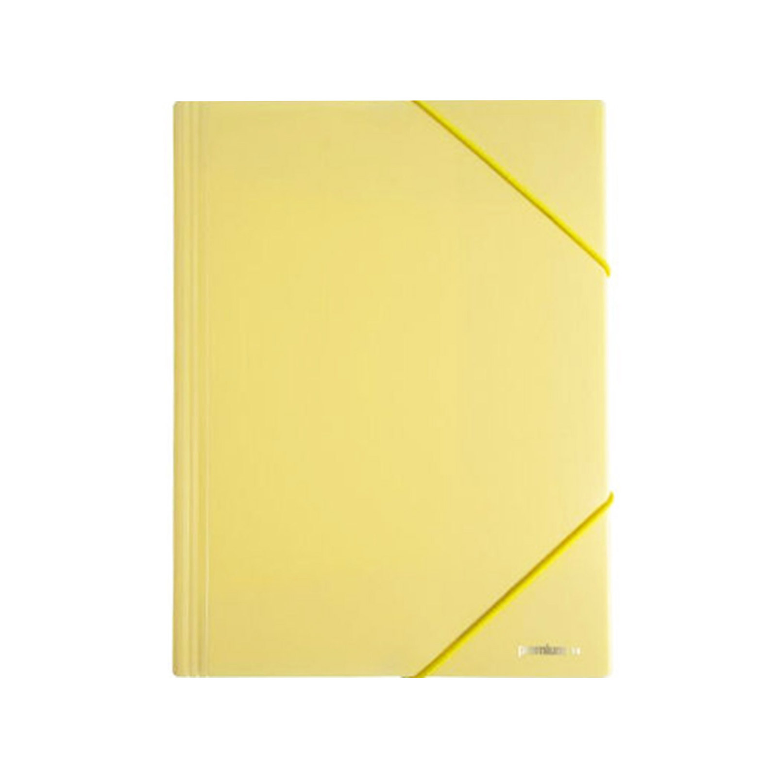 Premium Α4 ντοσιέ χάρτινο με λάστιχο κίτρινο εικόνα 1