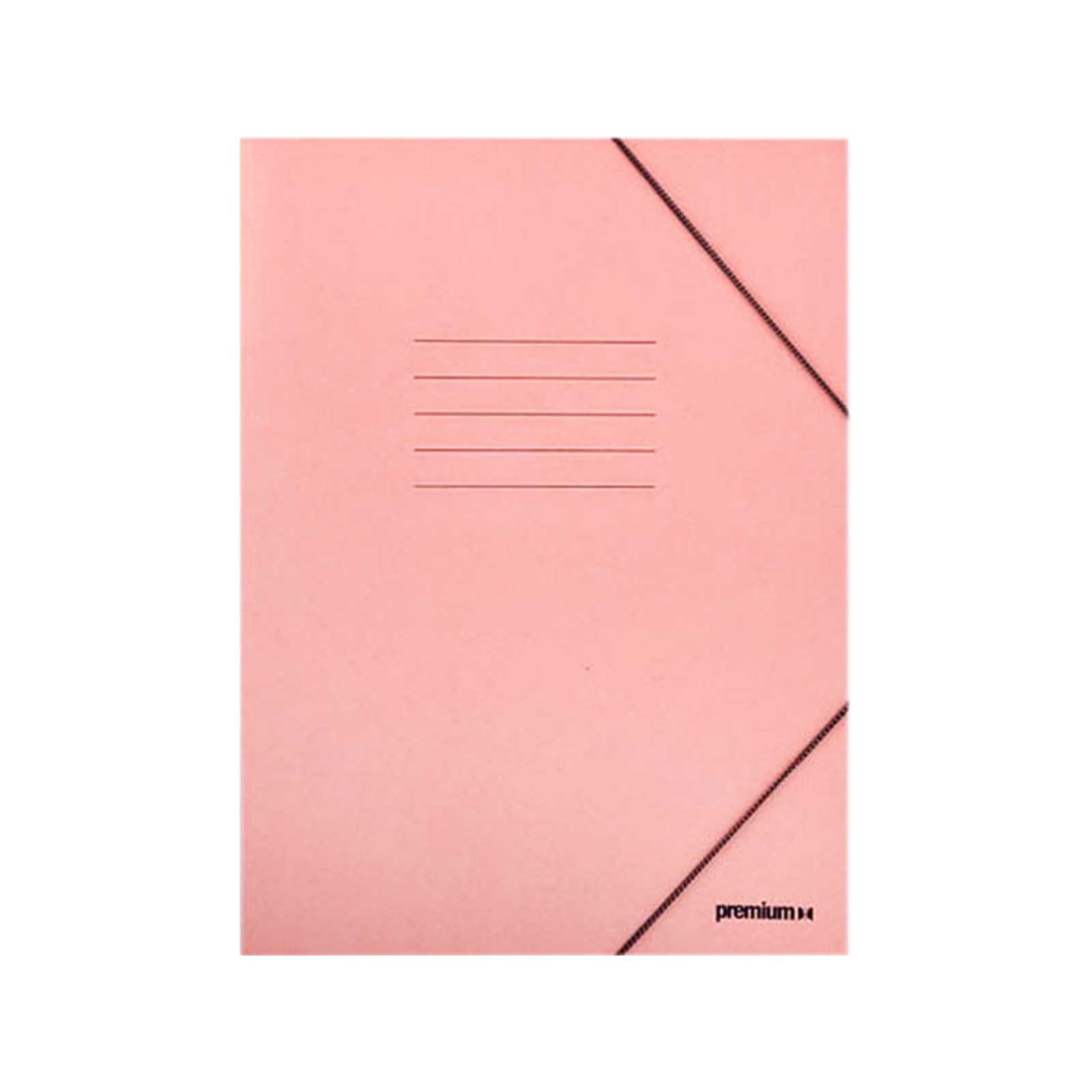 Prespan ντοσιέ χάρτινο με λάστιχο σομόν εικόνα 1