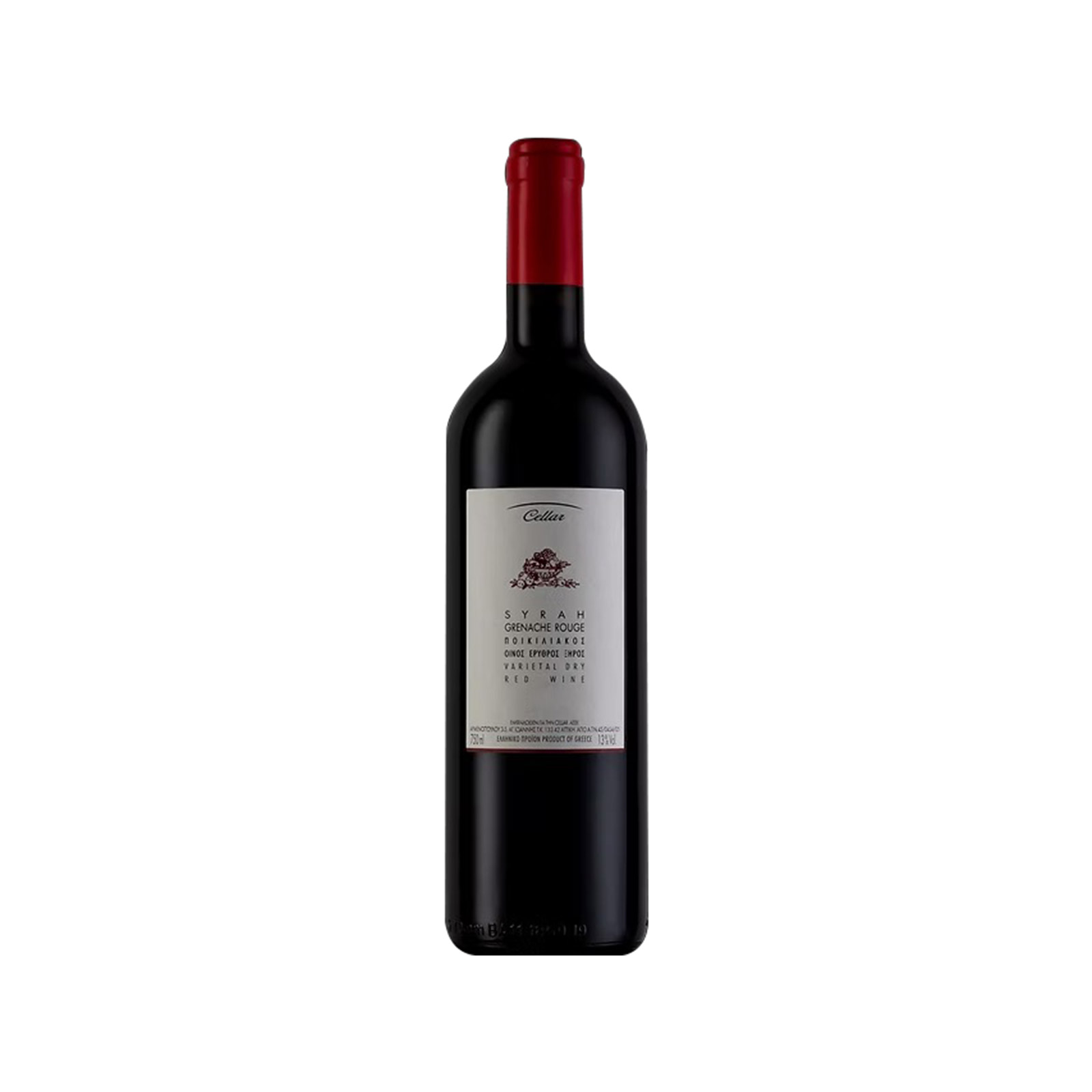 Cellar Syrah ποικιλιακό οίνος ξηρός ερυθρός 750ml εικόνα 1