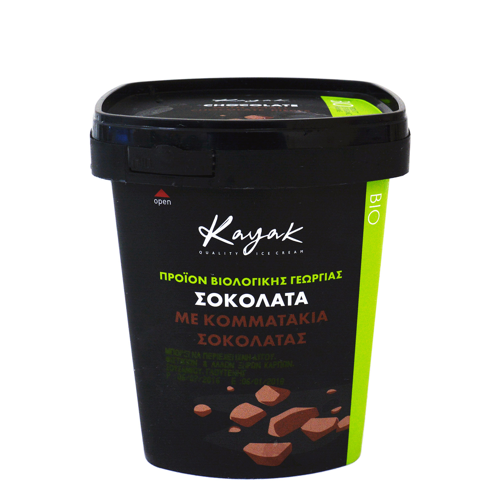 Kayak παγωτό οικογενειακό σοκολάτα βελγιου με κομματάκια σοκολάτας 500ml εικόνα 1