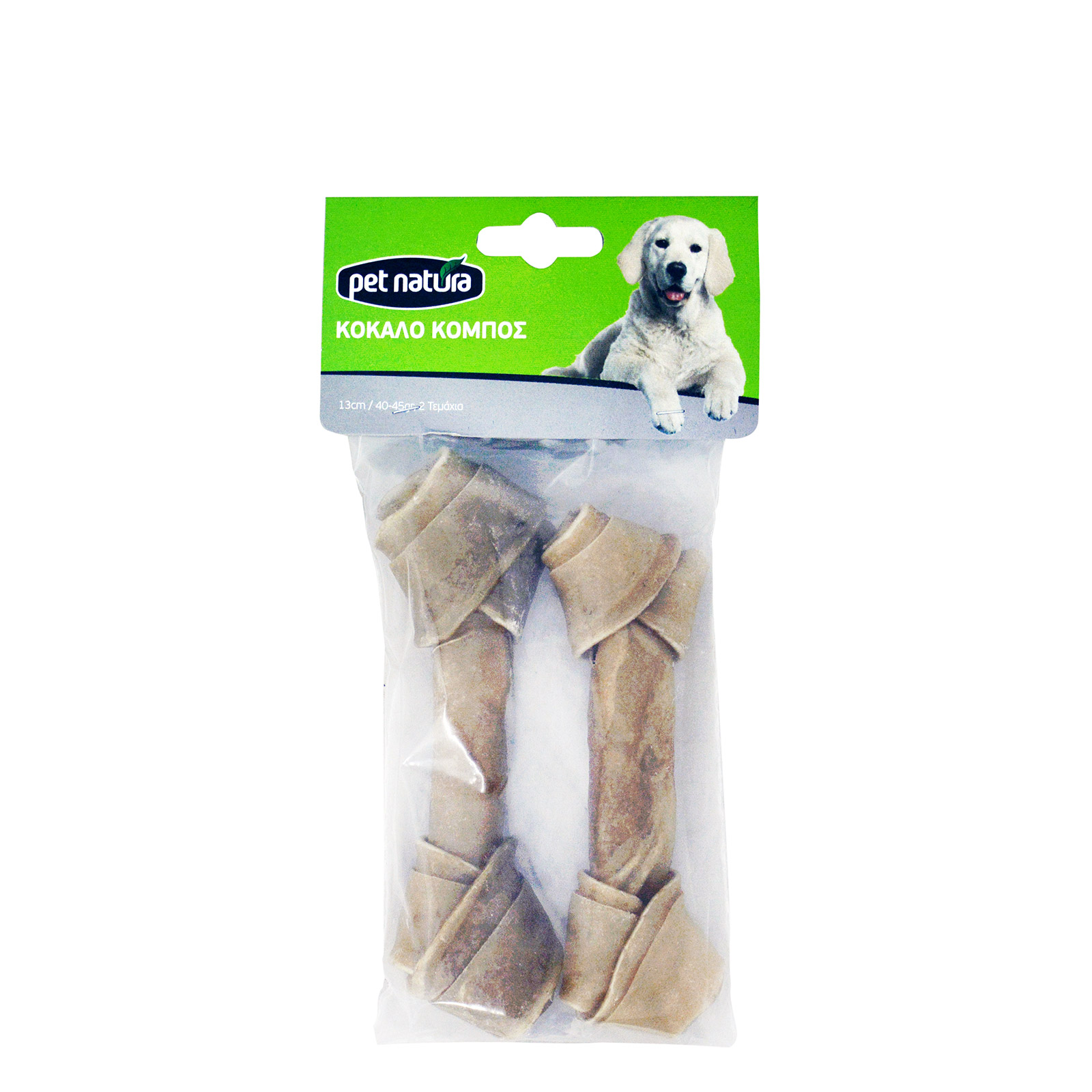 Pet Natura τροφή σκύλου συμπληρωματική κόκαλο κόμπος 13 εκατοστά 2τεμ εικόνα 1