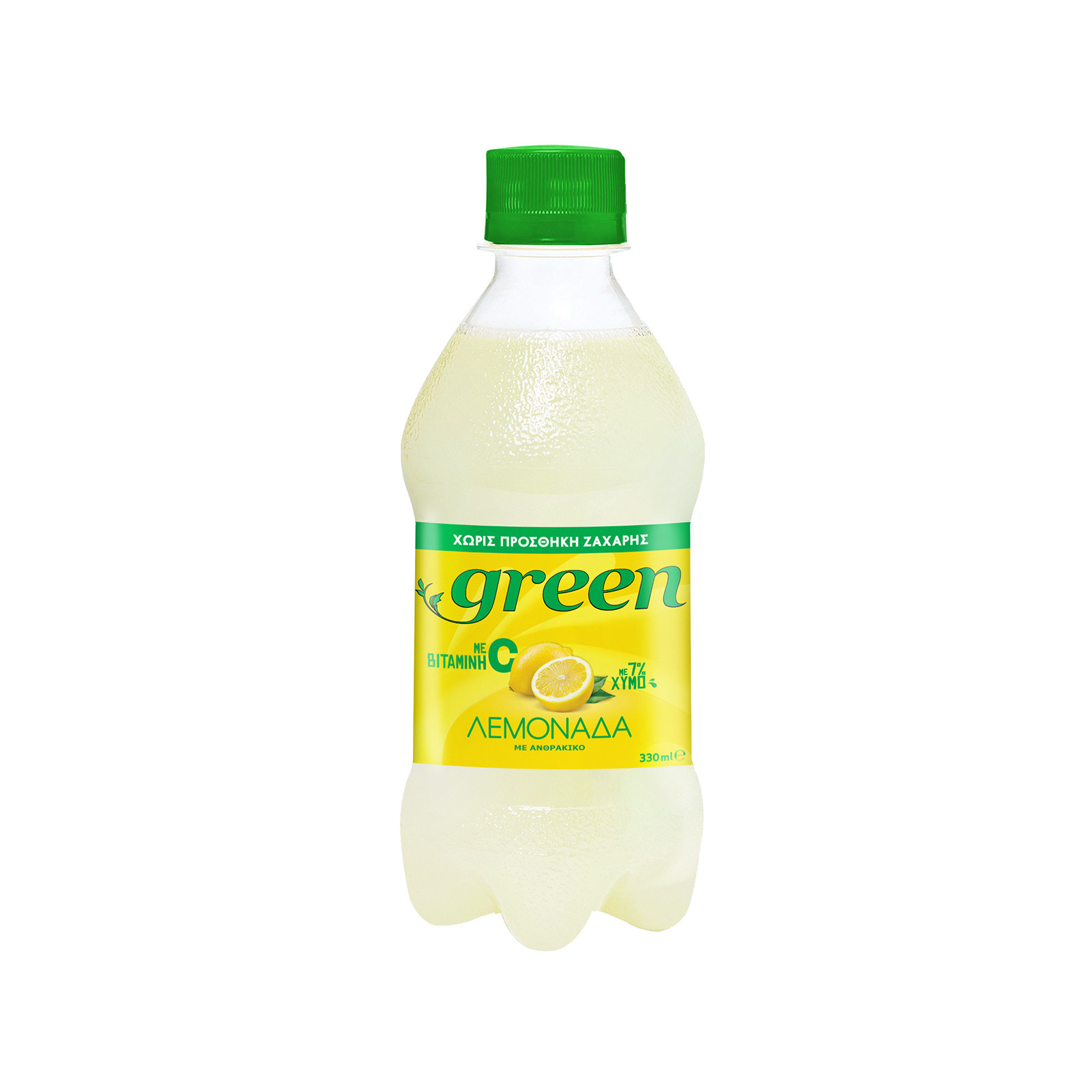 Green αναψυκτικό λεμονάδα με ανθρακικό 330ml εικόνα 1