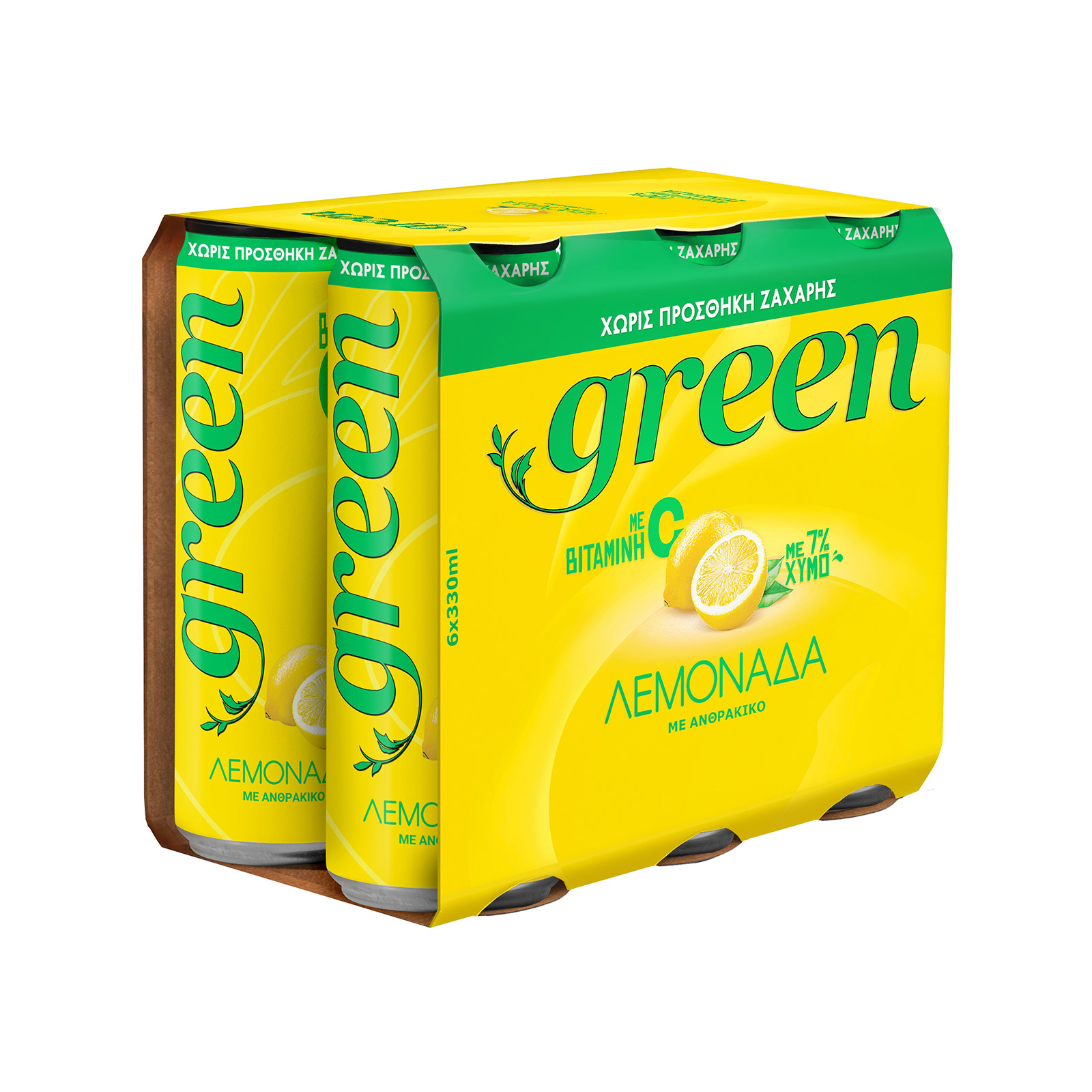 Green αναψυκτικό λεμονάδα με βιταμίνη C 6x330ml εικόνα 1