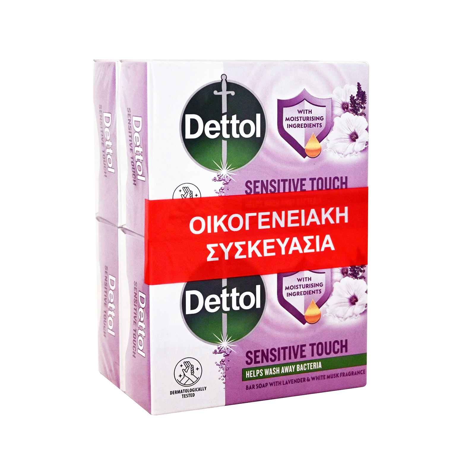 Dettol σαπούνι sensitive touch 4x85g εικόνα 1