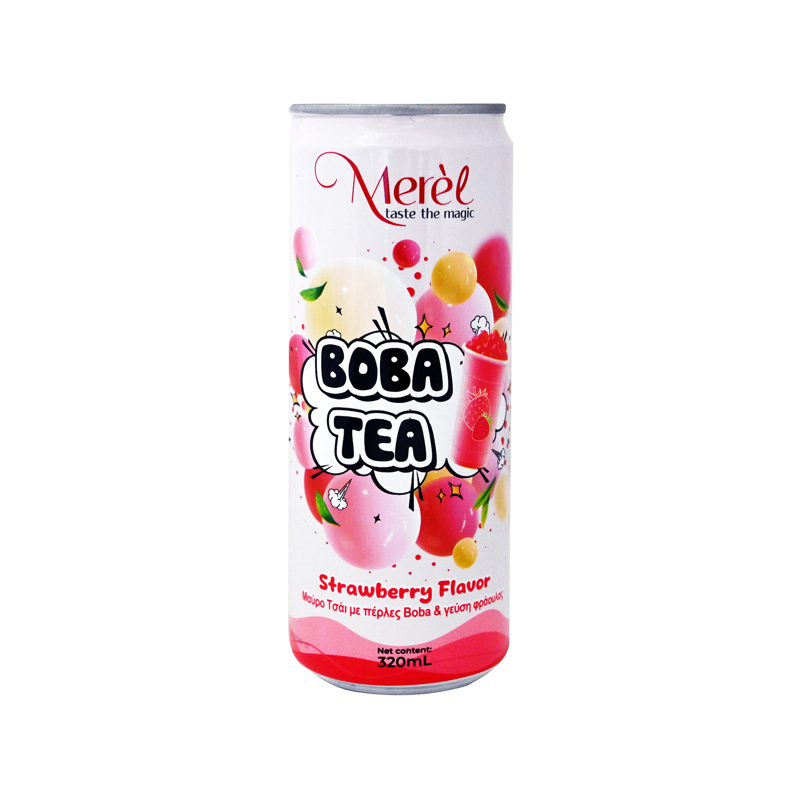 Merel Boba tea τσάι μαύρο strawberry 320ml εικόνα 1