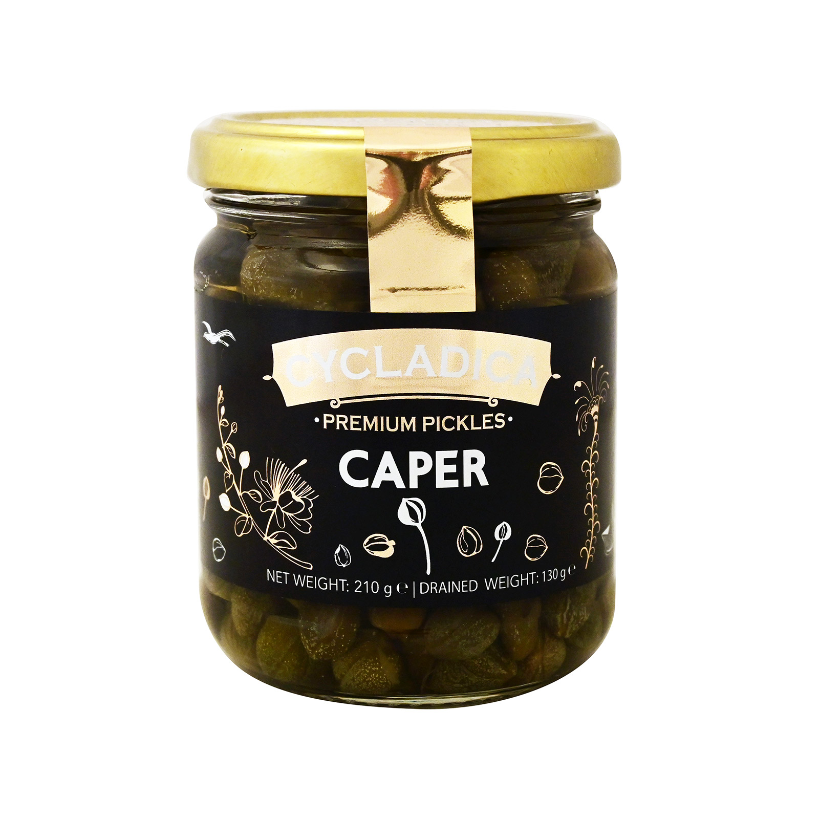 Cycladica κάπαρη σε άλμη 210g (στραγγισμένο βάρος 130g) εικόνα 1