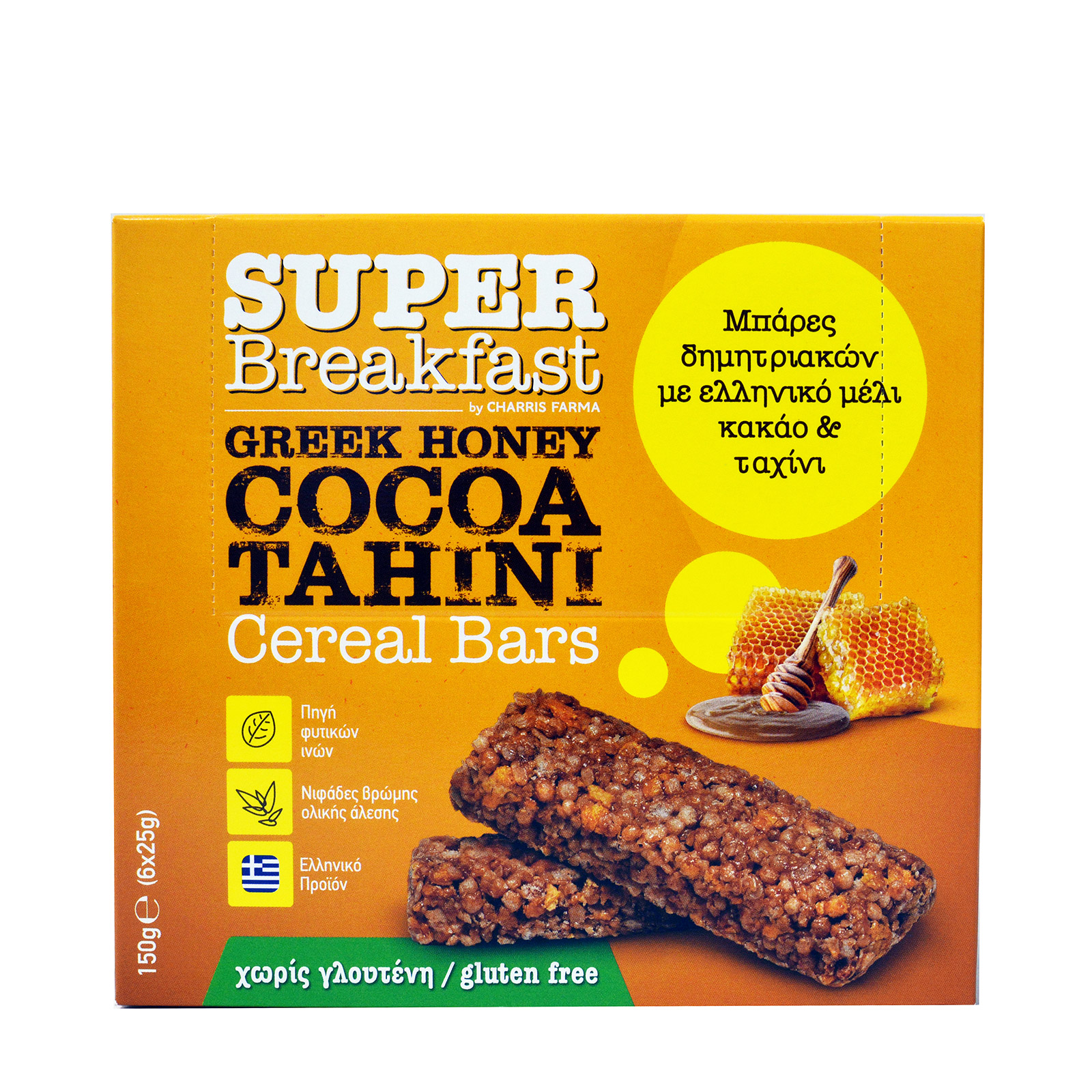 Super Breakfast μπάρα δημητριακών μελι, κακαο, ταχίνι 6x25g εικόνα 1