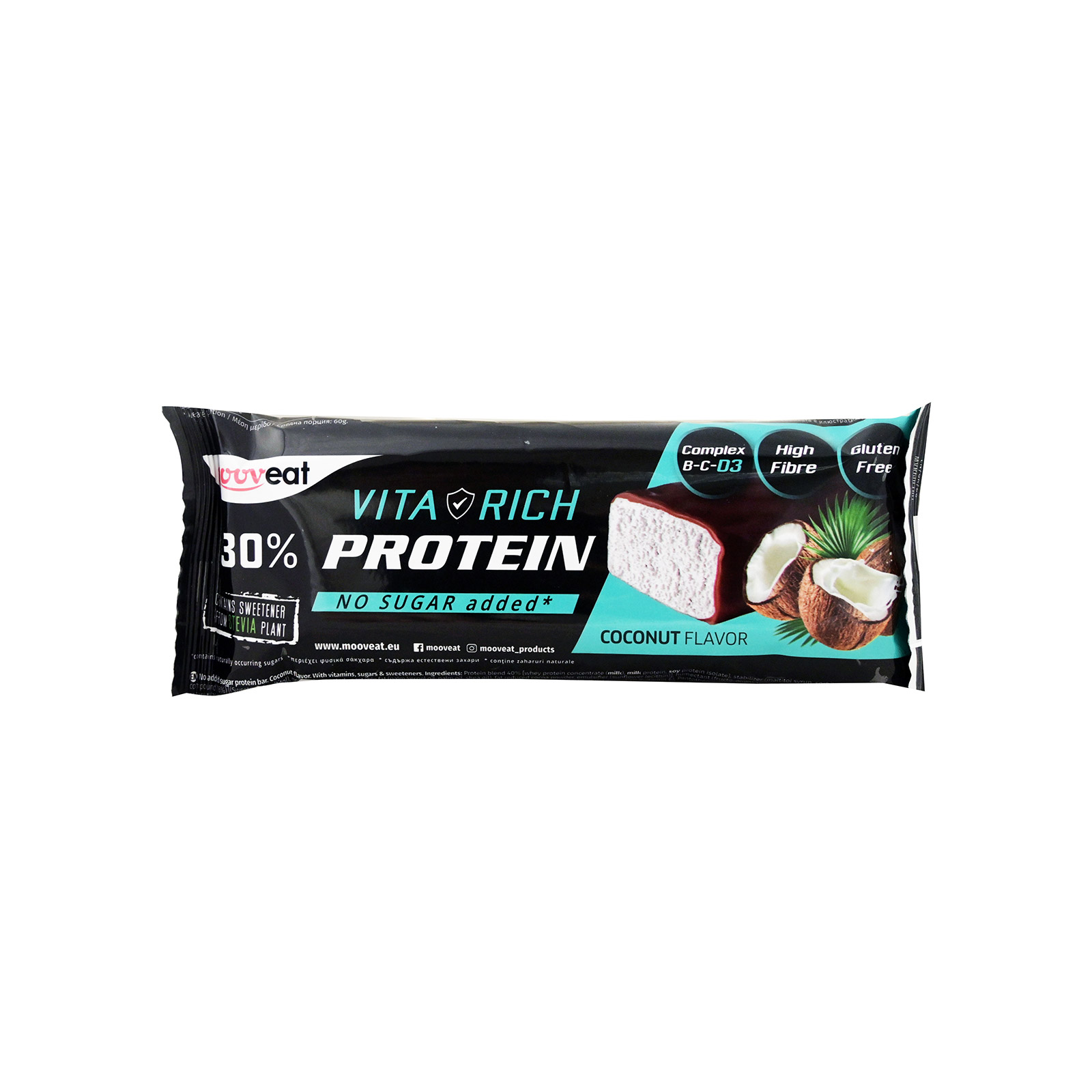 Mooveat Vita Rich μπάρα πρωτεΐνης coconut 60g εικόνα 1