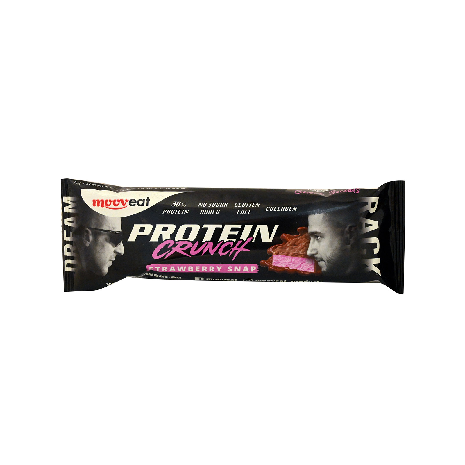 Mouveat Protein crunch μπάρα πρωτεϊνης strawberry snap 65g εικόνα 1